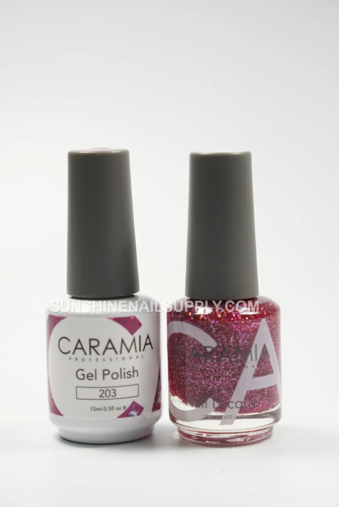 Caramia Gel Polish #203 - UV/LED Soak Off Glitter Pink