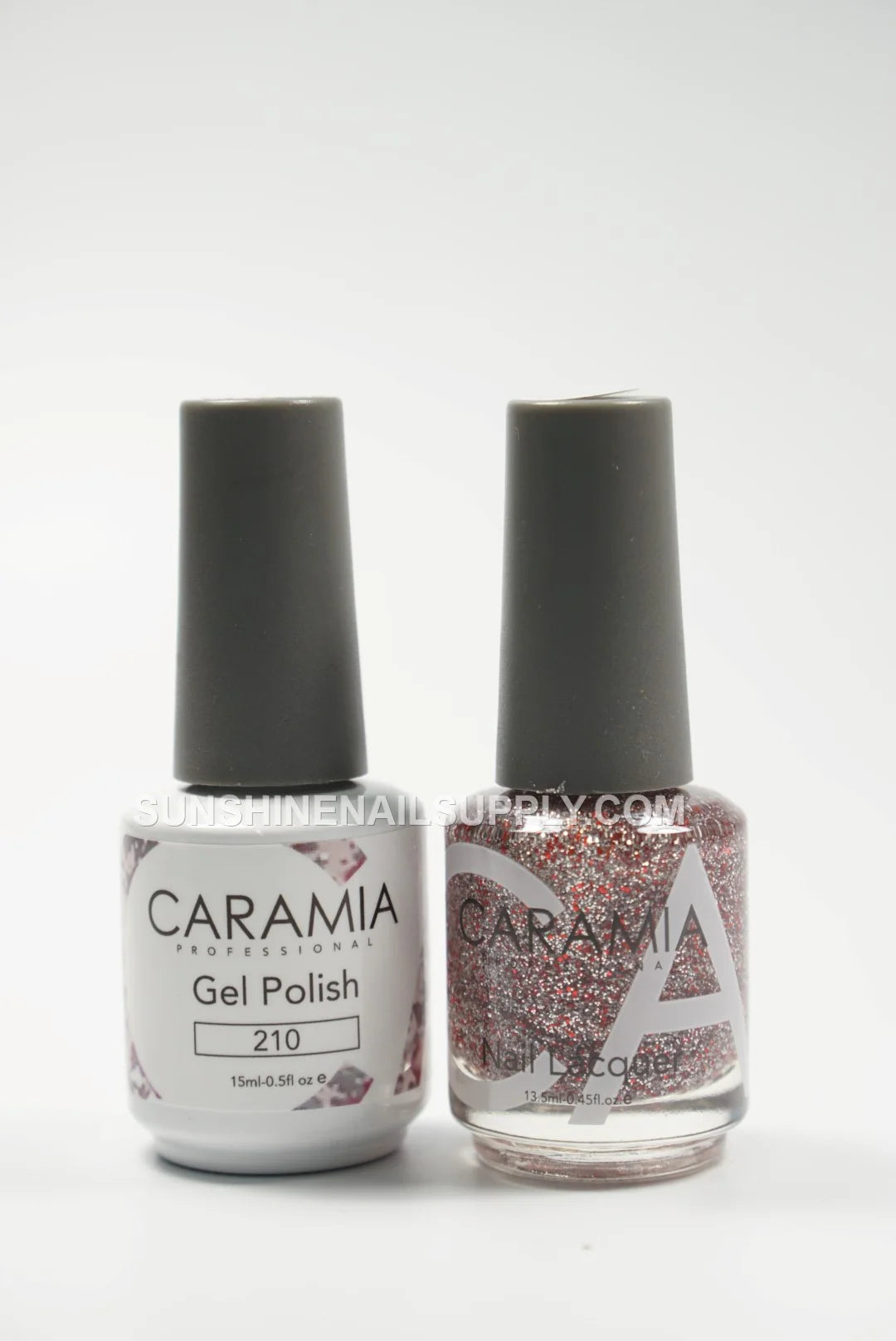 Caramia Gel Polish #209 – UV/LED Glitter Silver Gel Polish