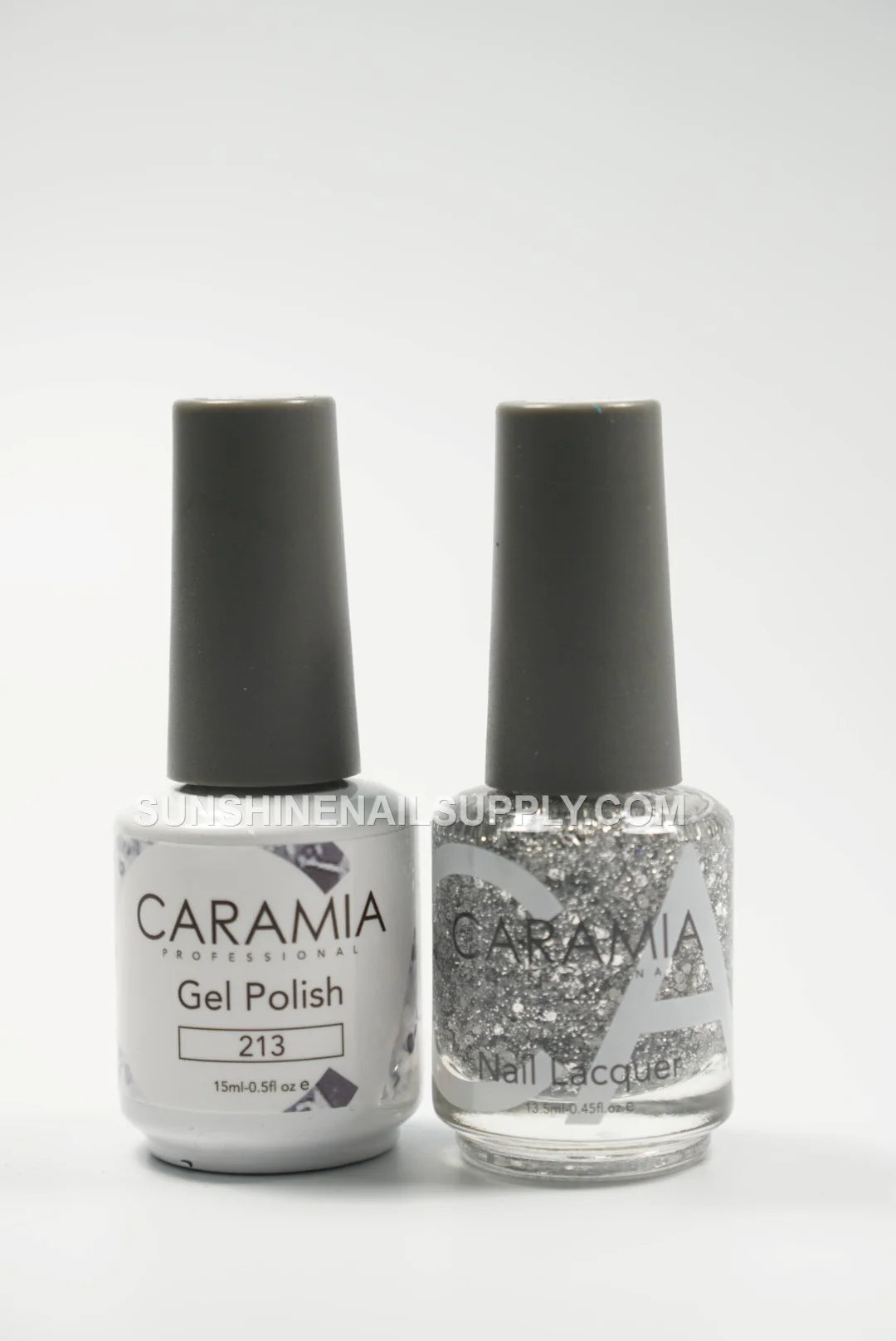 Caramia UV/LED Soak Off Gel Polish #213 - Silver Glitter