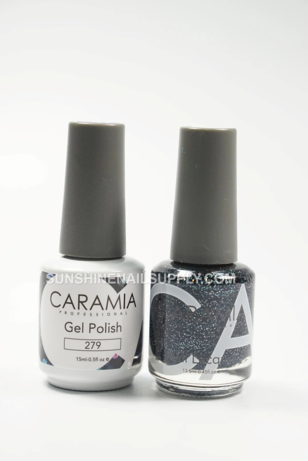 Caramia UV/LED Soak Off Gel Polish #279 - Sparkling Black