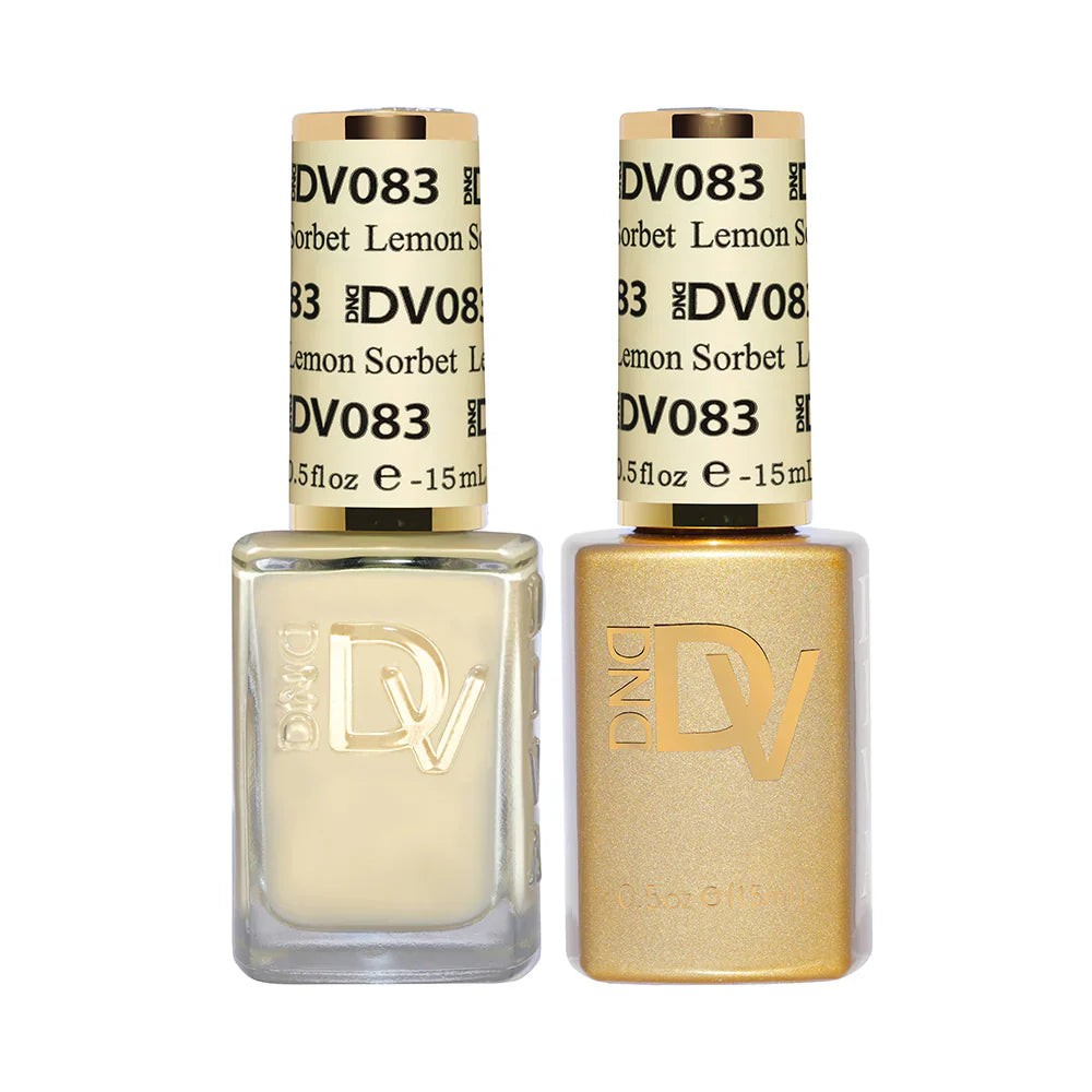 DND Diva #083 Lemon Sorbet Gel & Lacquer Set - UV/LED