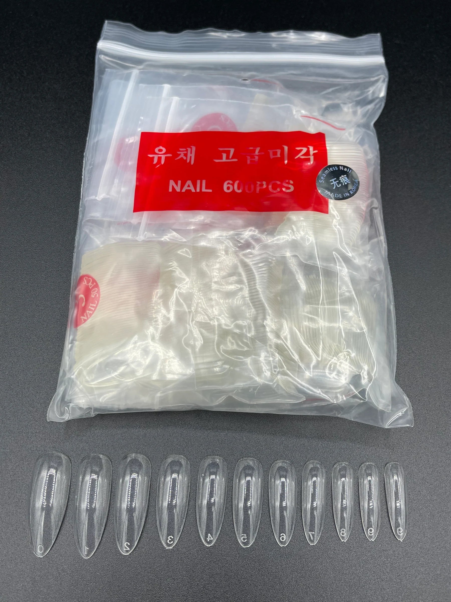 Nail Tips #E37 – 550 PCS, Sizes #0-#10, Perfect for Manicures