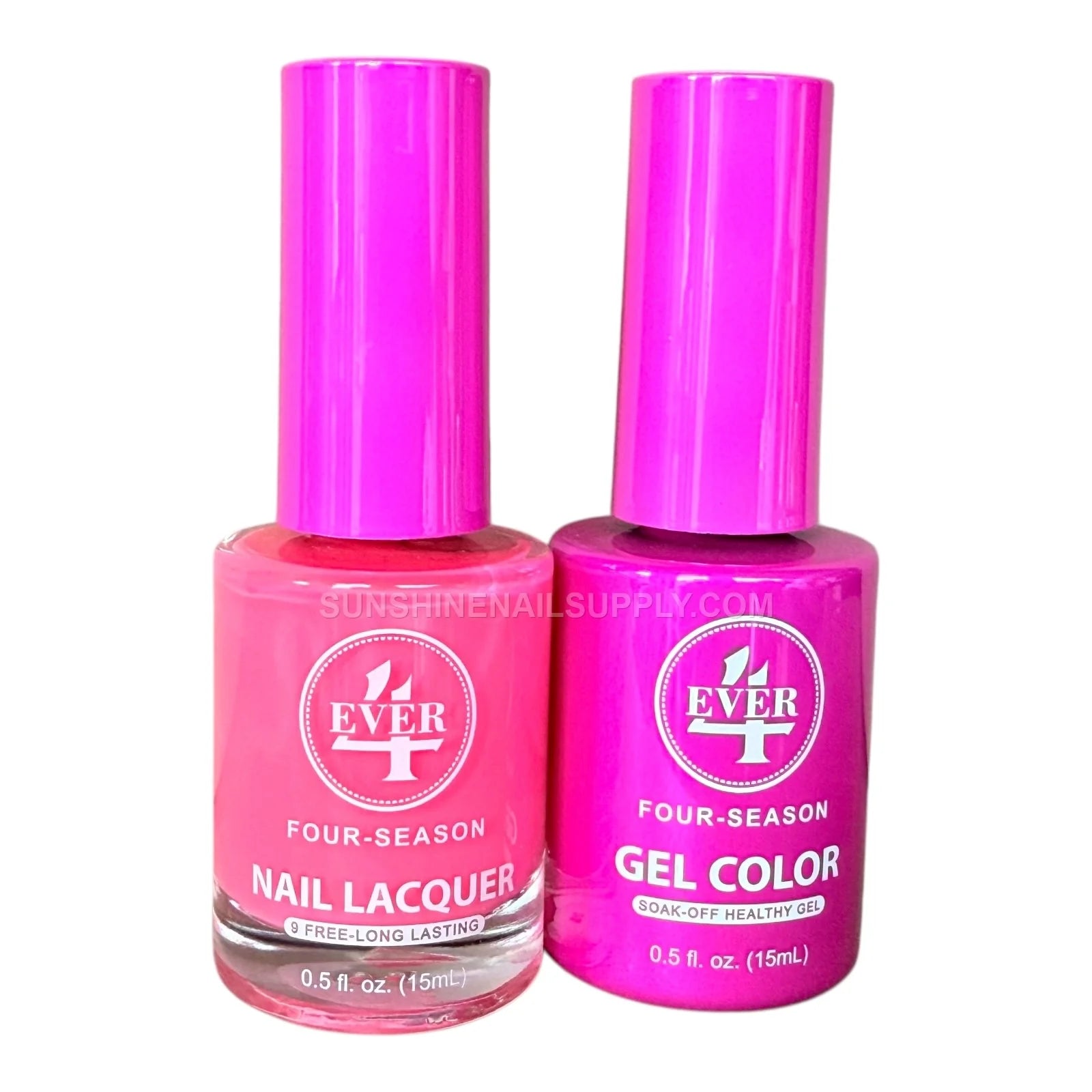 4Ever Gel Polish Duo #337 Cabana Coral UV Nail Set