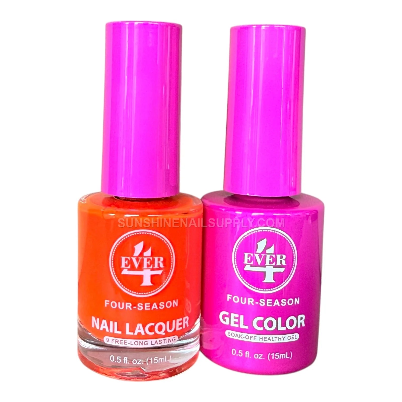 4Ever Gel Polish Duo #345 Coral Cove UV Nail Set