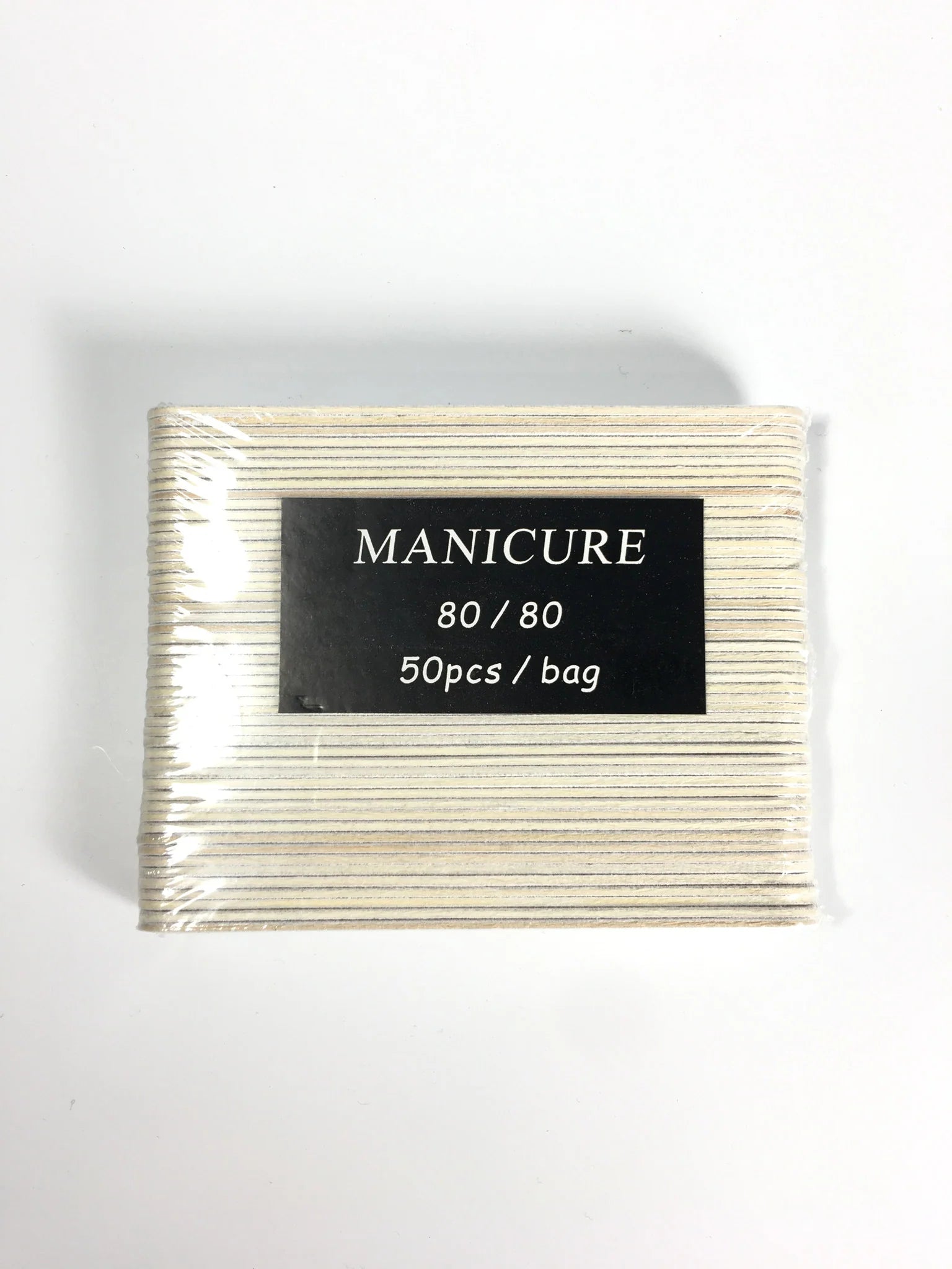 Mini Nail File 80/80 Wood Center – 50 Pcs Pack for Nail Care