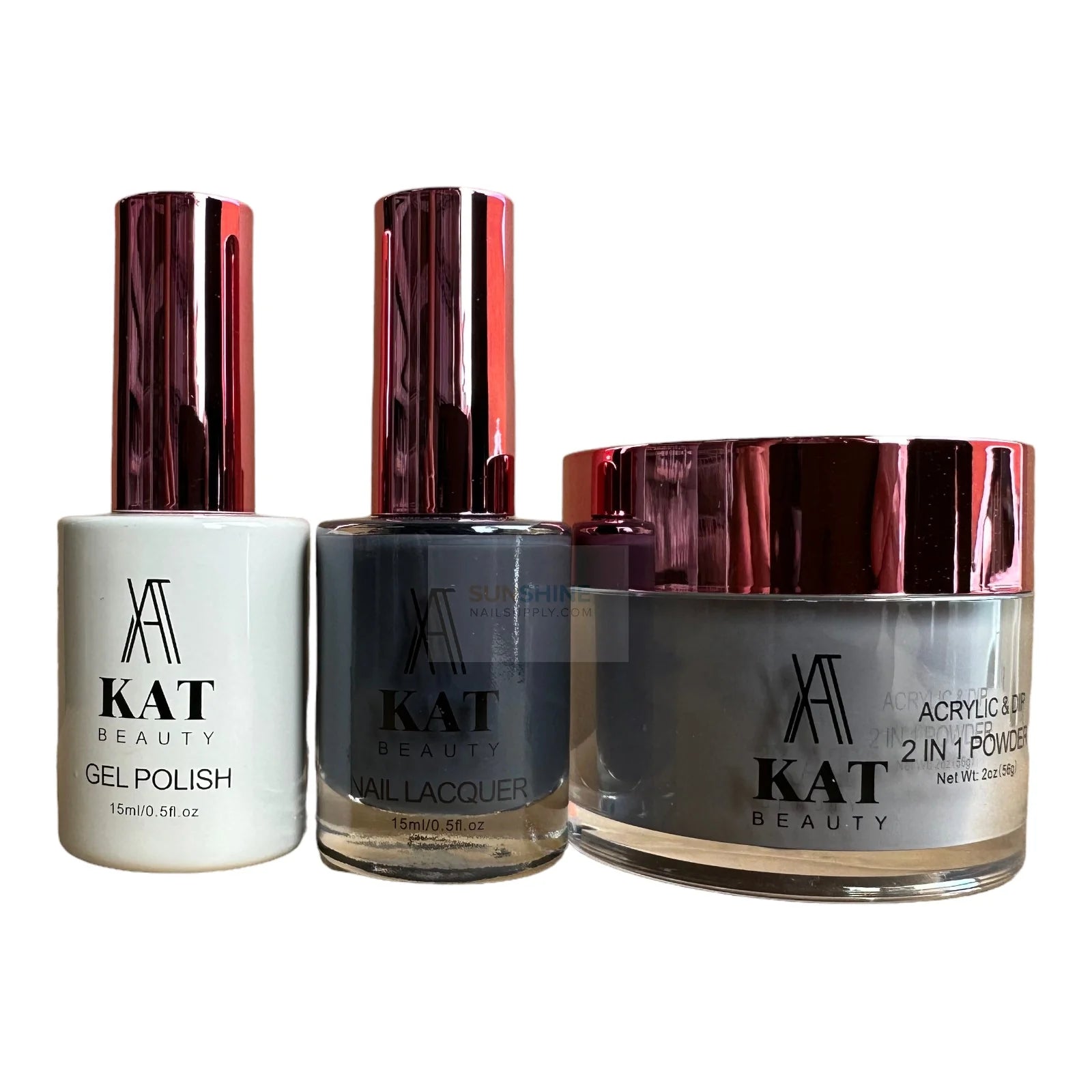 KAT UV/LED Soak Off Gel Polish 3in1 Set - Gel, Lacquer & Powder #030