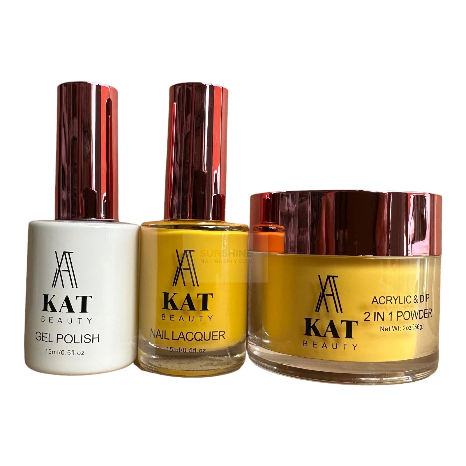 KAT UV/LED Soak Off Gel Polish 3in1 Set - Gel, Lacquer & Powder #033