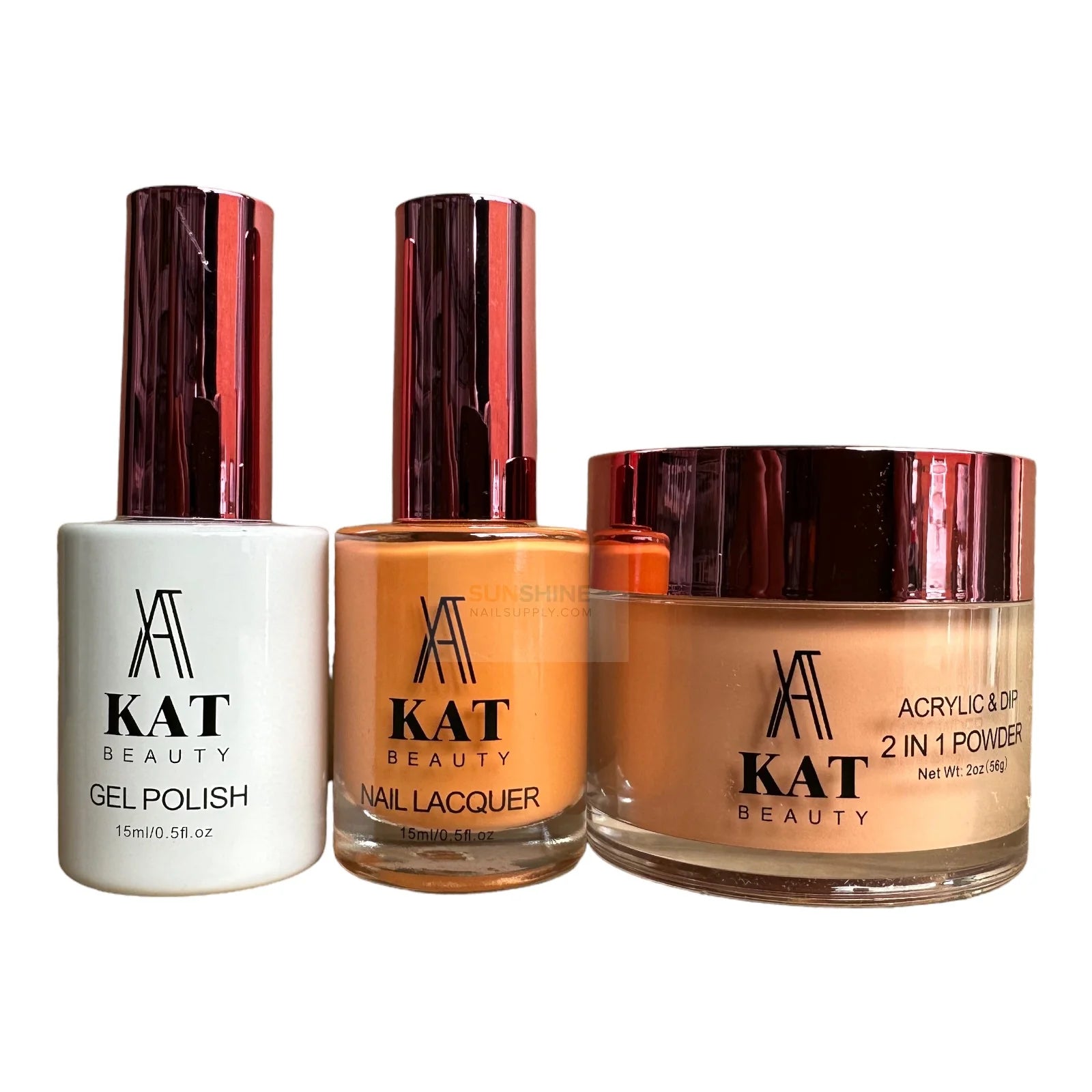 KAT UV/LED Soak Off Gel Polish 3in1 Set - Gel, Lacquer & Powder #034