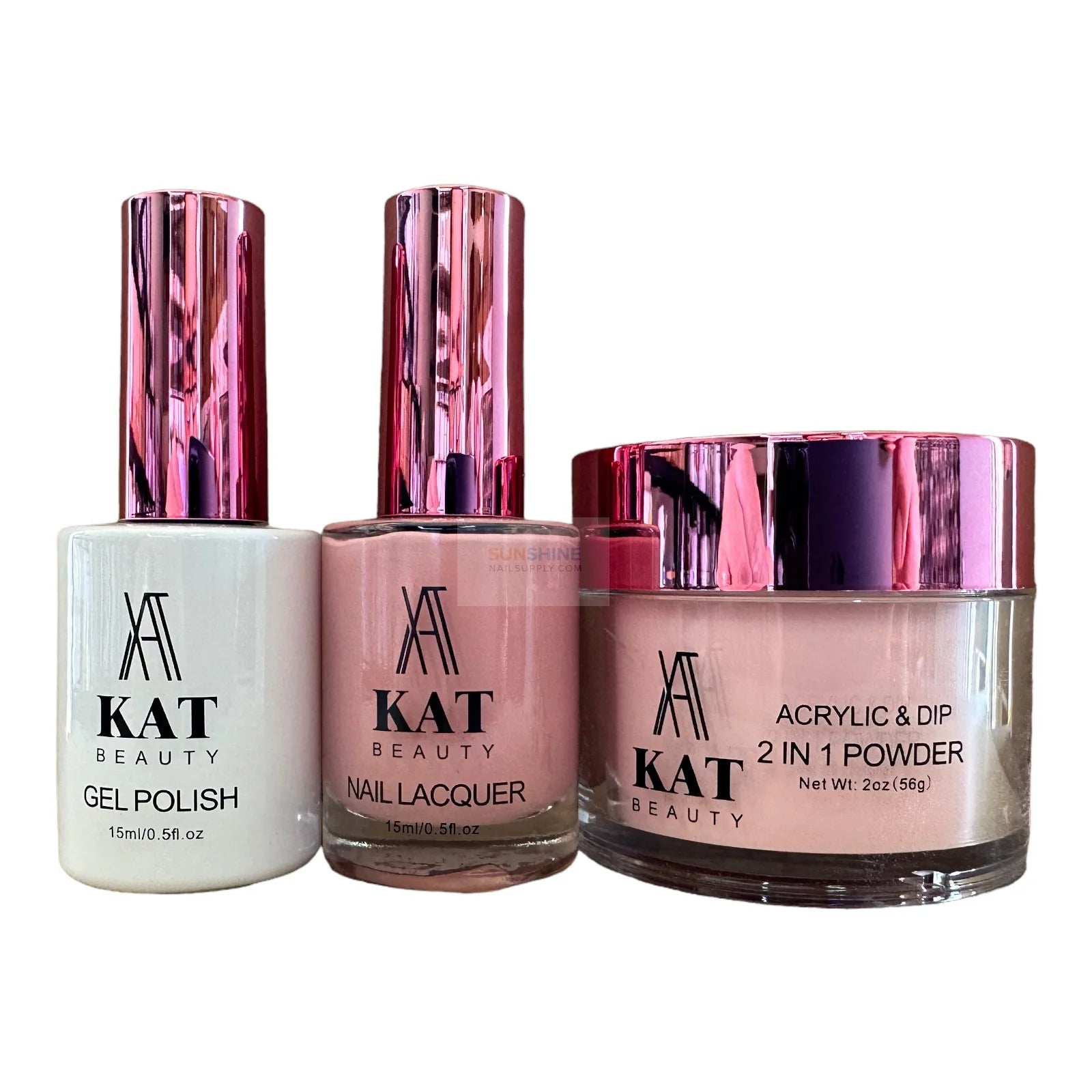 KAT UV/LED Soak Off Gel Polish 3in1 Set - Gel, Lacquer & Powder #038