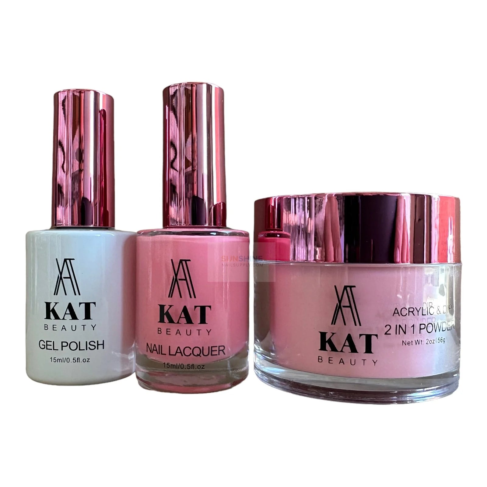 #053 KAT Beauty UV/LED Soak Off Gel Polish Set 3in1 - 15ml, 13.5ml