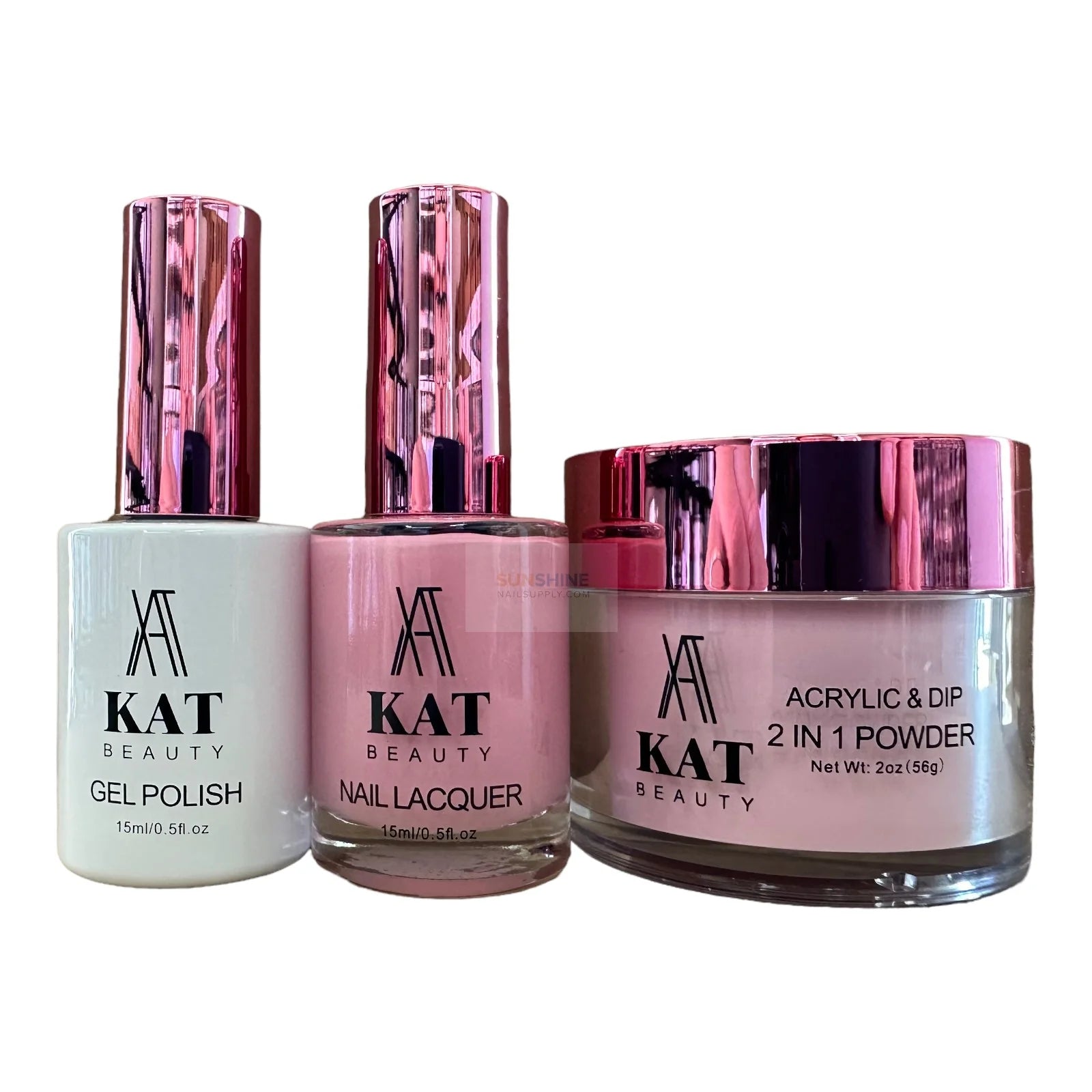 #054 KAT Beauty UV/LED Soak Off Gel Polish Set 3in1 - 15ml, 13.5ml