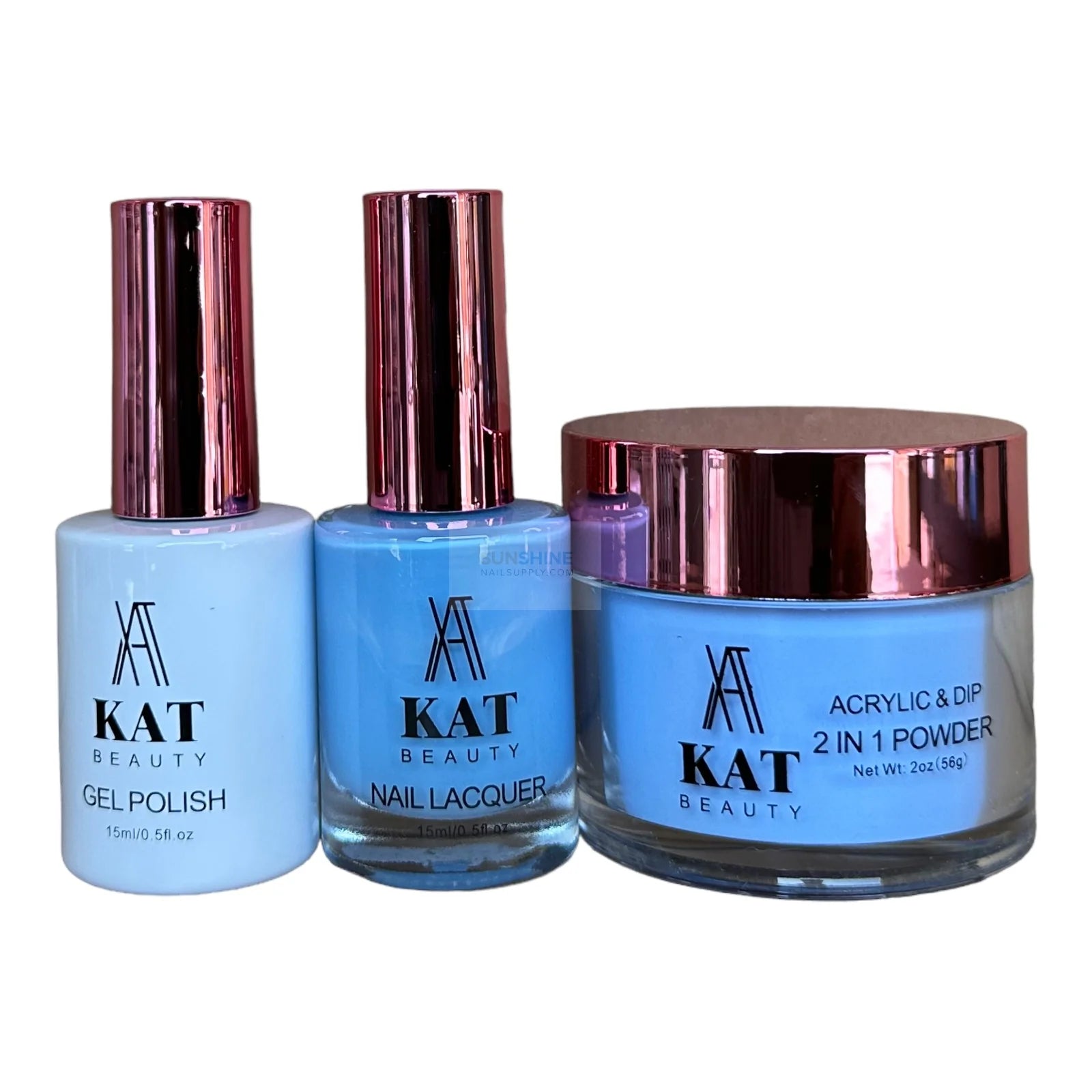 KAT UV/LED Soak Off Gel Polish 3in1 #155 – Blue Color