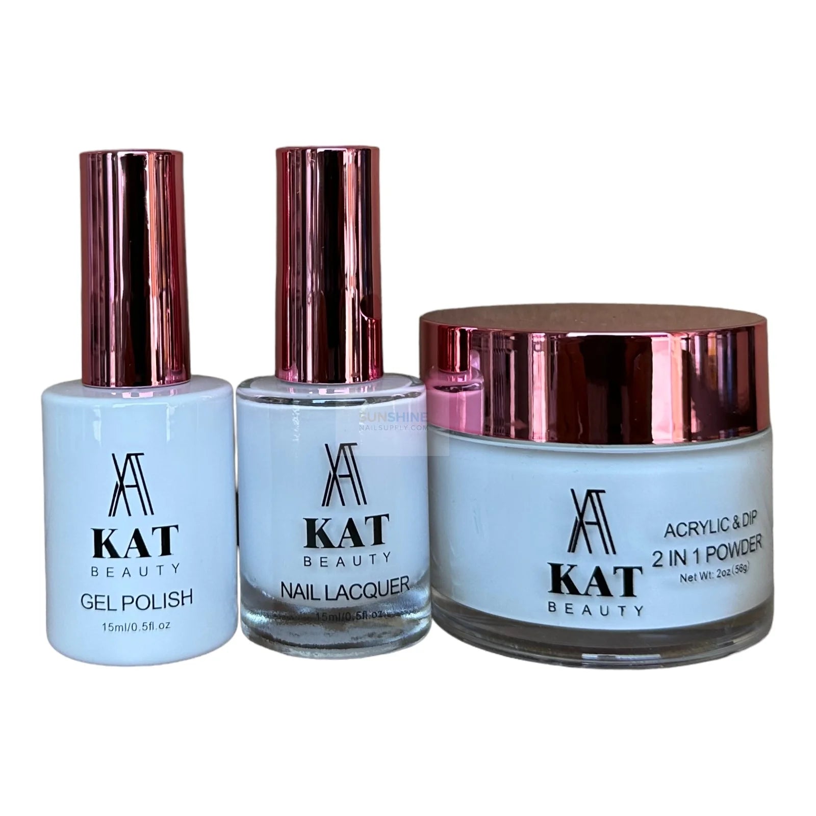 KAT UV/LED Soak Off Gel Polish 3in1 #156 – White Color