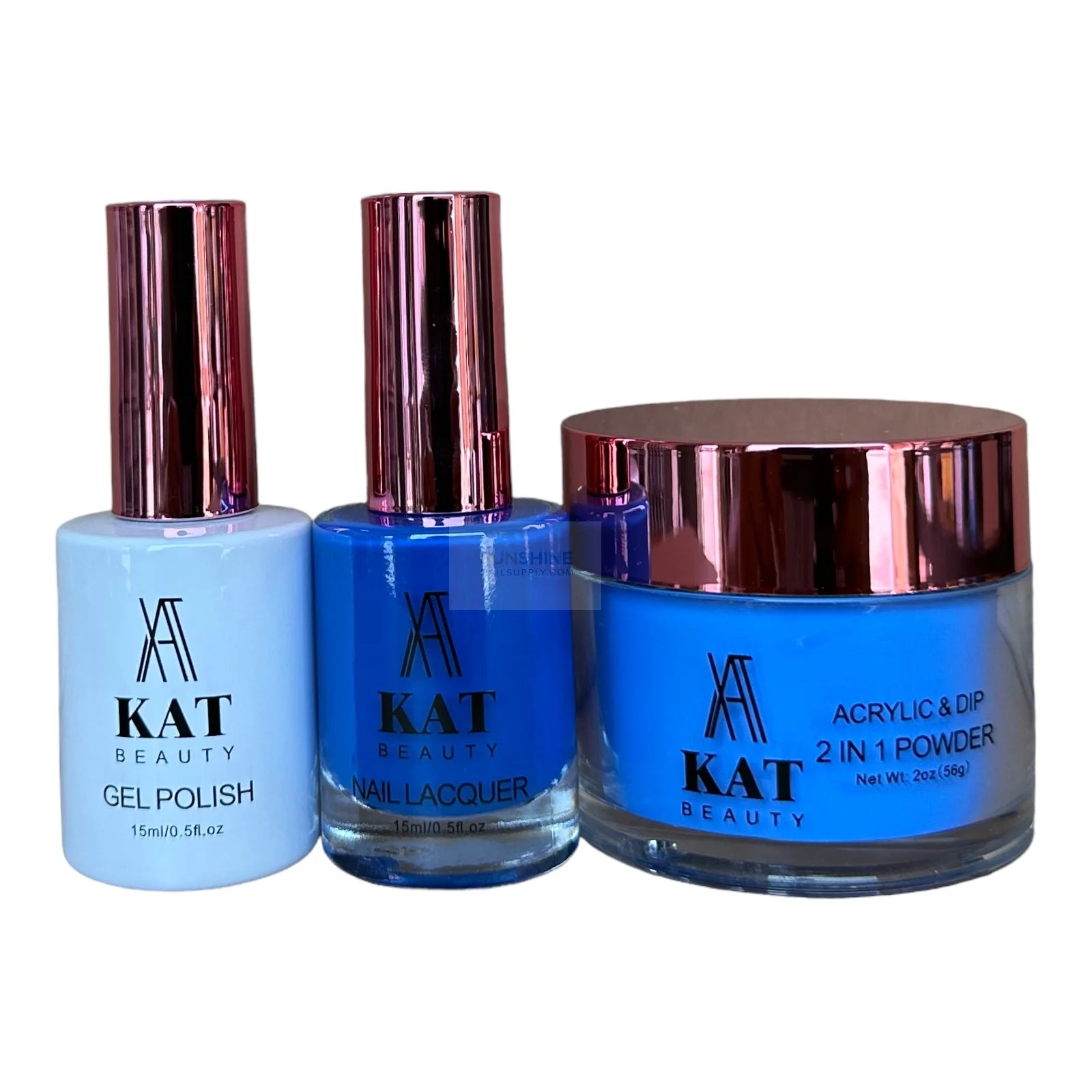 KAT UV/LED Soak Off Gel Polish 3in1 #160 - Bright Blue Nails