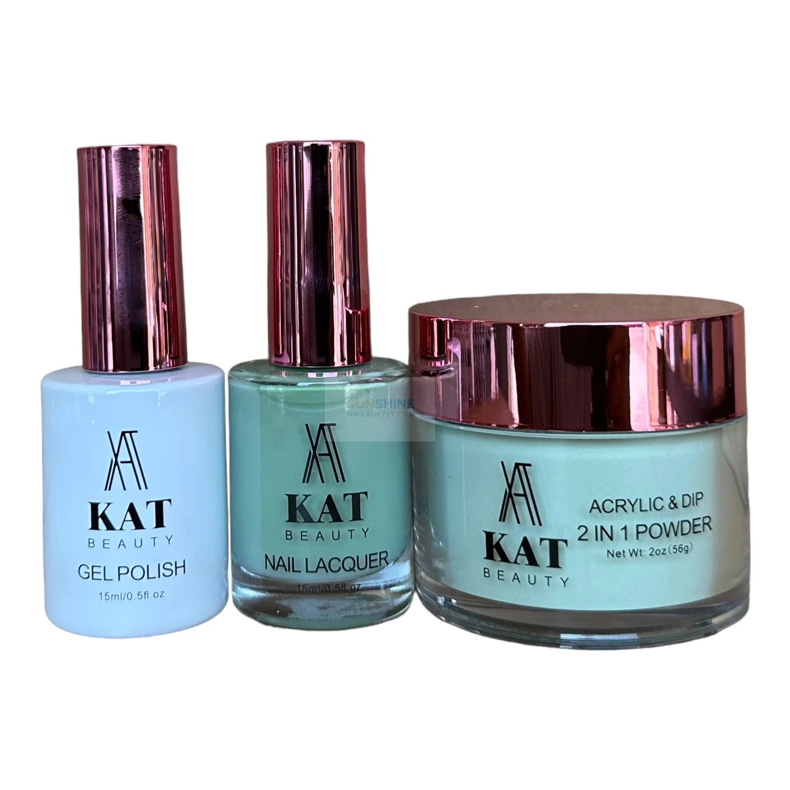 KAT UV/LED Soak Off Gel Polish 3in1 #162 - Mint Green Nails