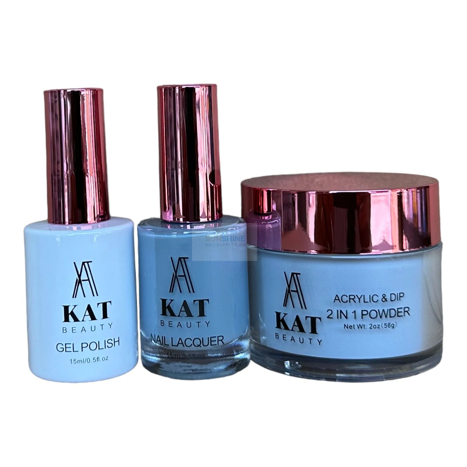KAT UV/LED Soak Off Gel Polish 3in1 #174 - Soft Sky Blue