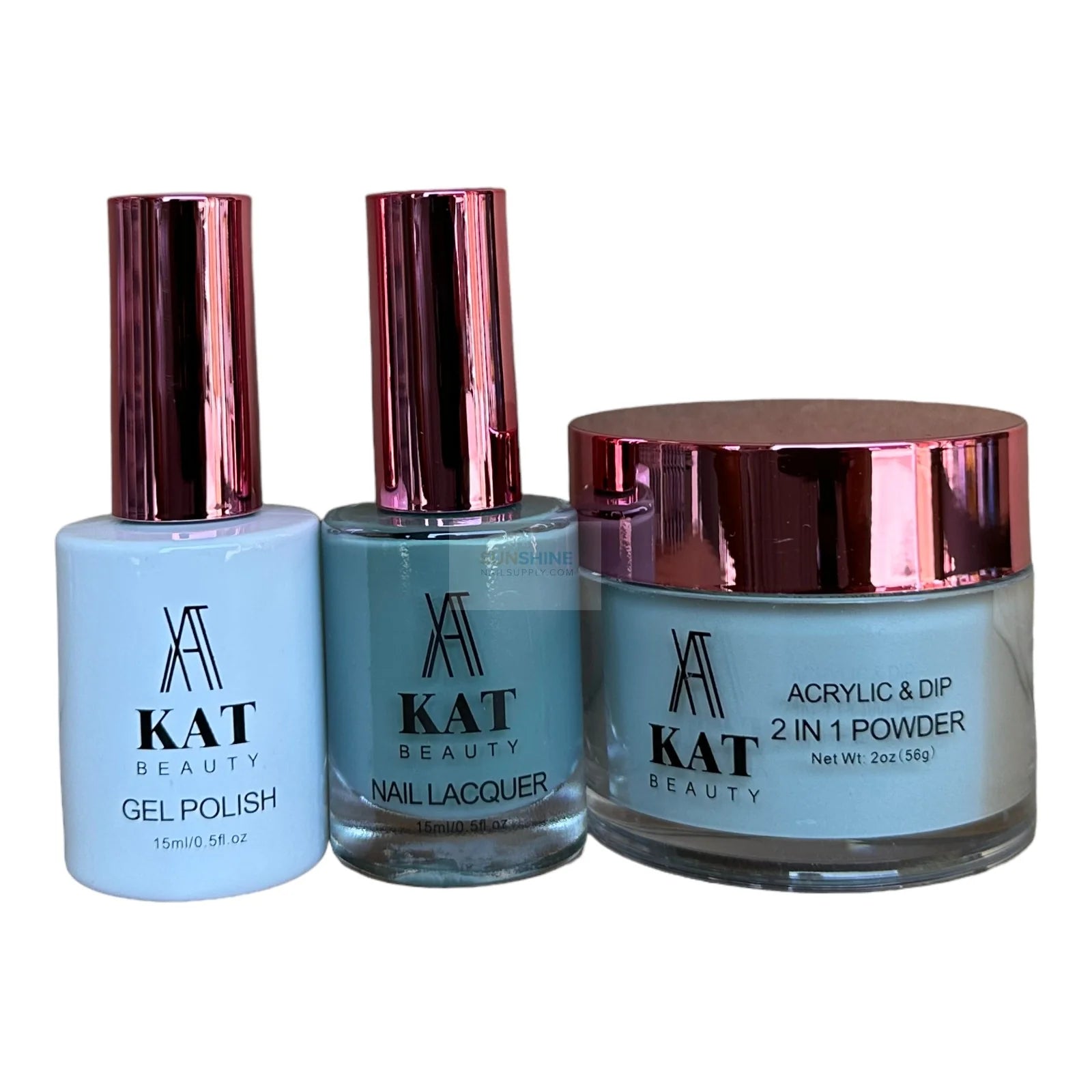 KAT UV/LED Soak Off Gel Polish 3in1 #175 - Soft Mint Blue