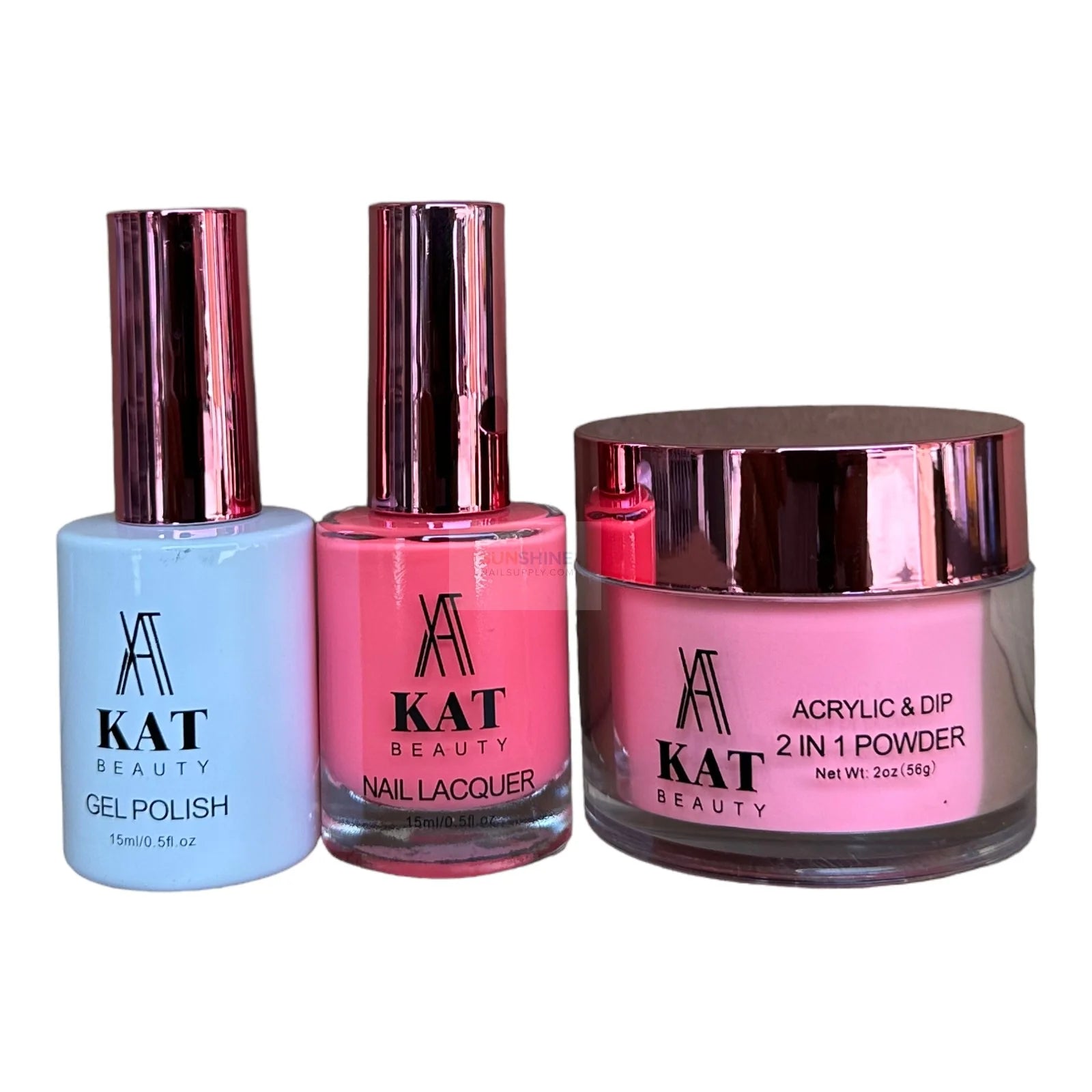 KAT UV/LED Soak Off Gel Polish 3in1 #181 - Bright Pink Nails