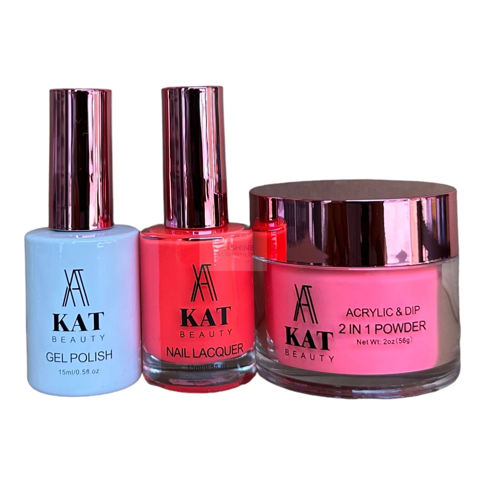 KAT UV/LED Soak Off Gel Polish 3in1 #185 - Coral Pink Nails