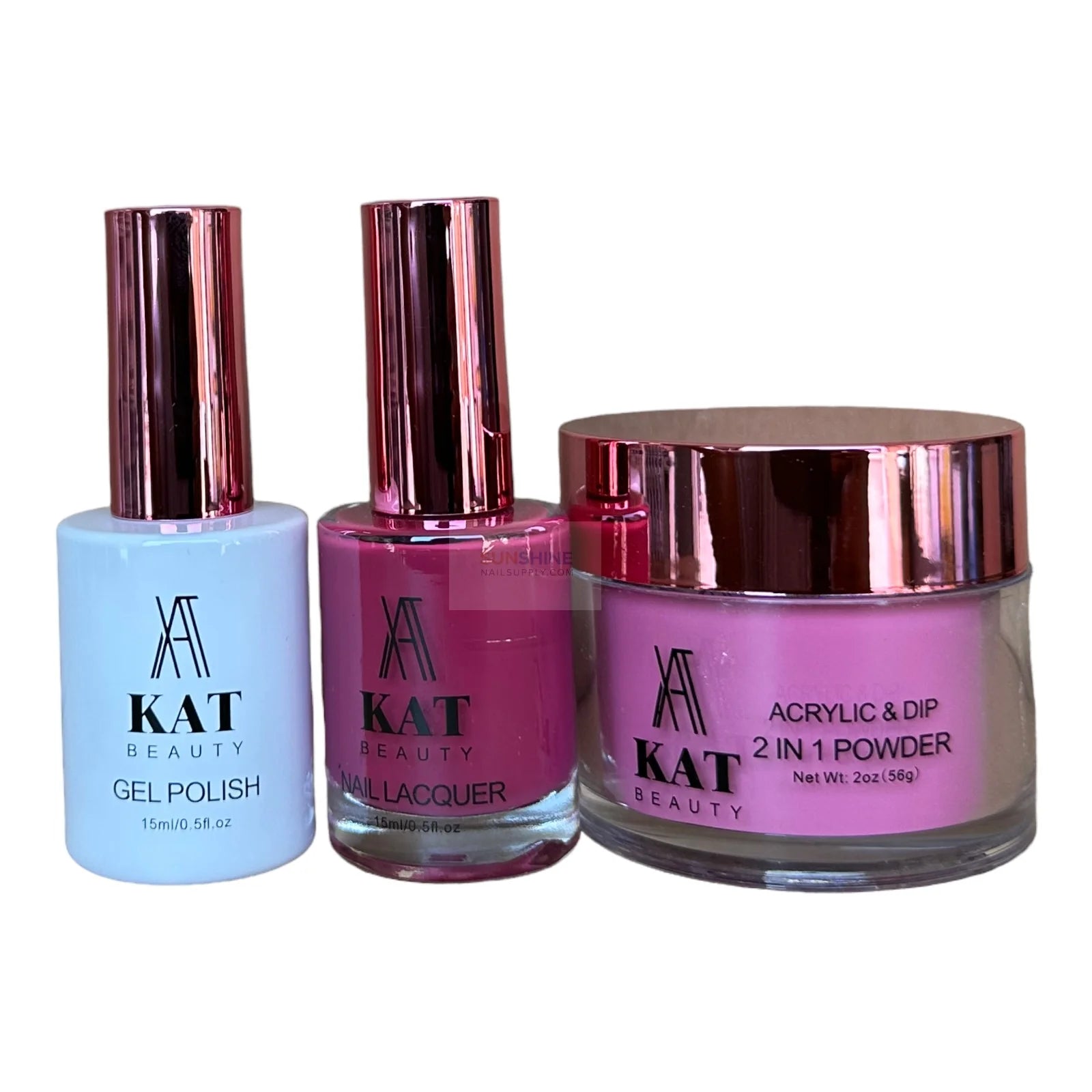 KAT UV/LED Soak Off Gel Polish 3in1 #192 - Hot Pink Nails