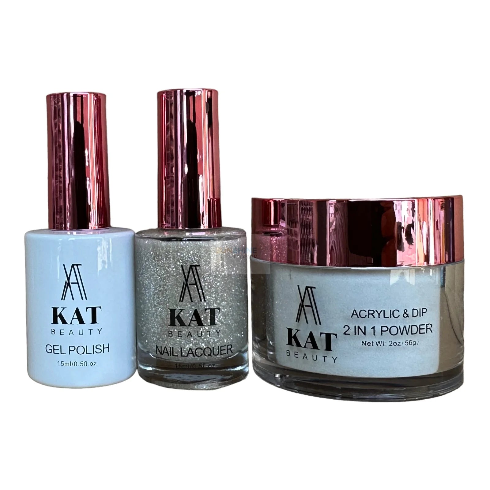 KAT UV/LED Soak Off Gel Polish 3in1 #201 - Sparkling Finish