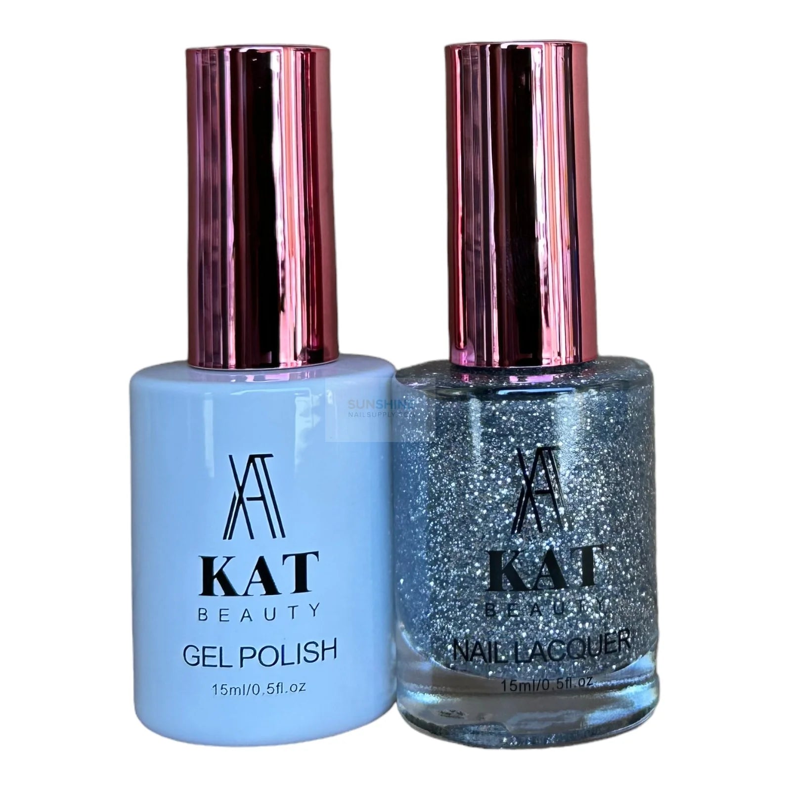 KAT UV/LED Soak Off Gel Polish 3in1 #203 - Shimmering Silver
