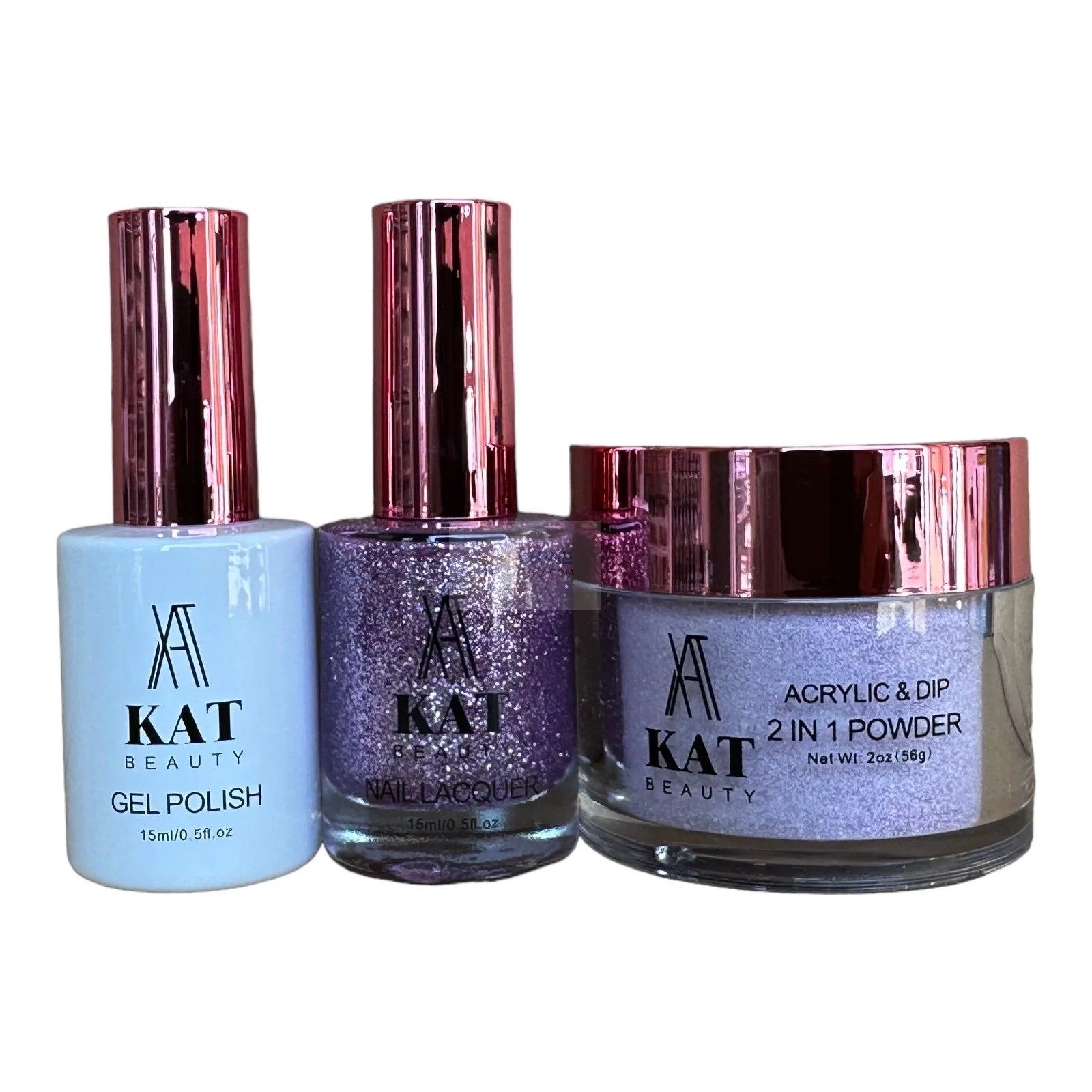KAT UV/LED Soak Off Gel Polish 3in1 #209 - Purple Glitter