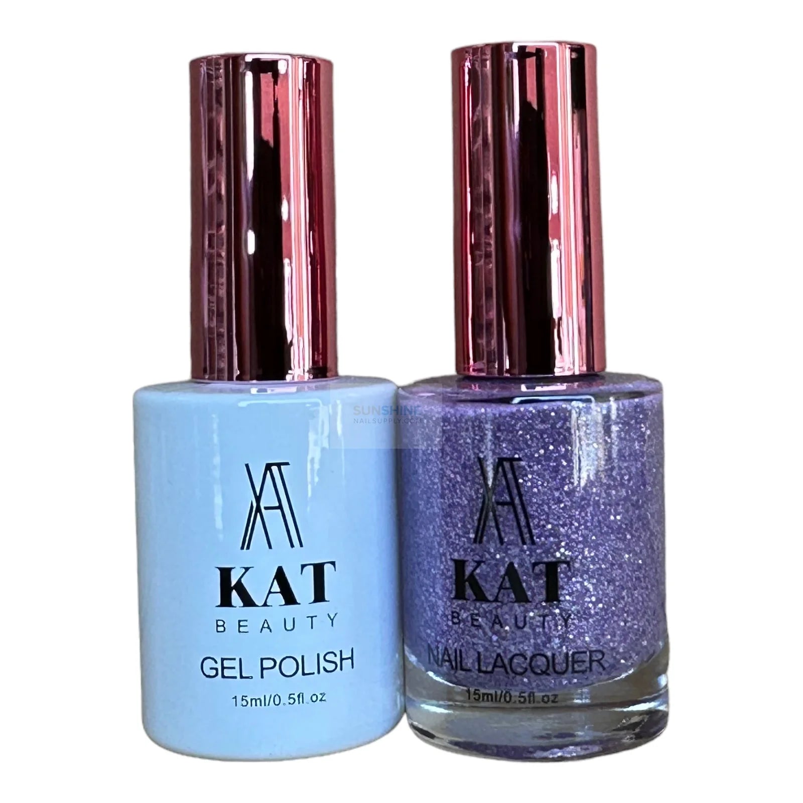 KAT UV/LED Soak Off Gel Polish 3in1 #210 - Purple Glitter Shine