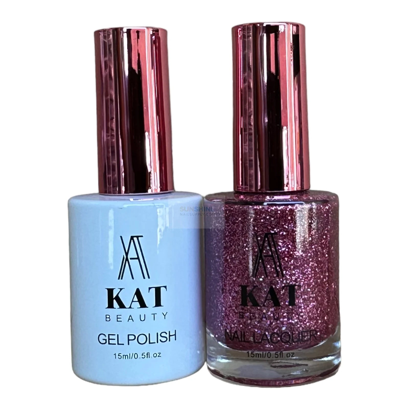 KAT UV/LED Soak Off Gel Polish 3in1 #211 - Pink Glitter