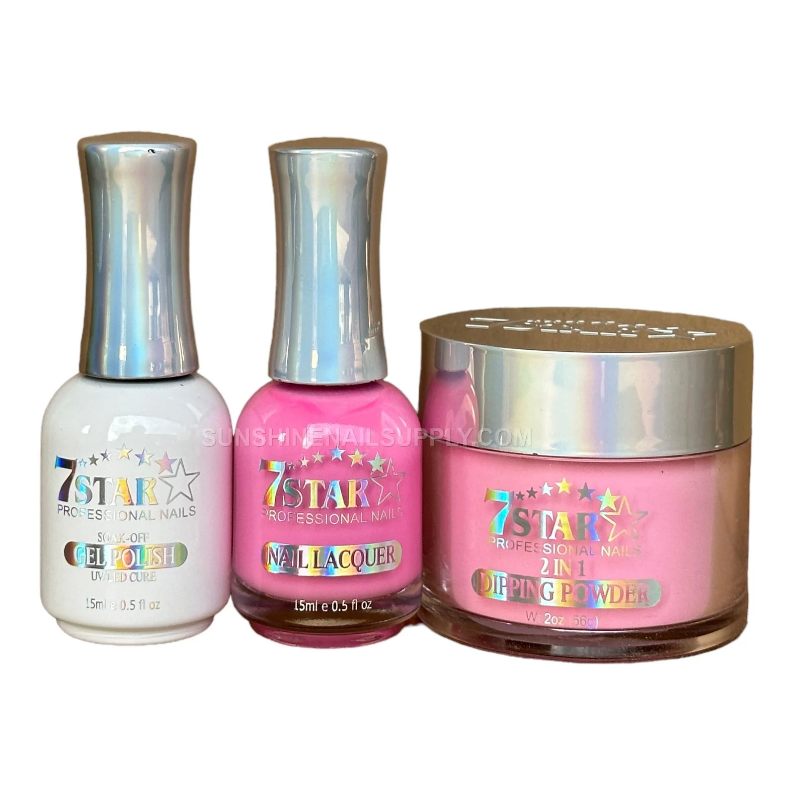 #466 - 7 Star UV/LED Soak Off Gel Polish 3 in 1 | Pink Dipping Powder