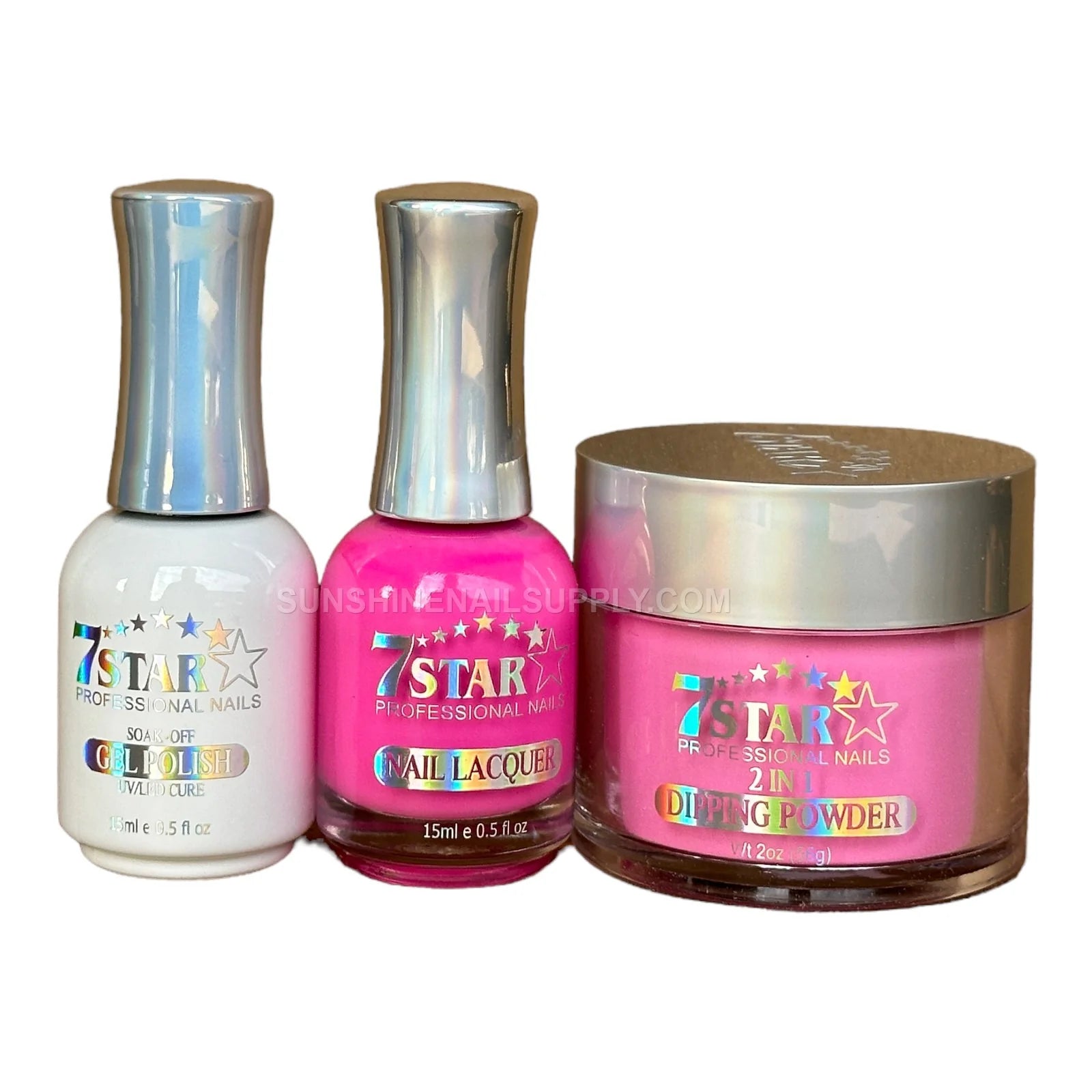 #475 - 7 Star UV/LED Soak Off Gel Polish 3 in 1 | Pink Set
