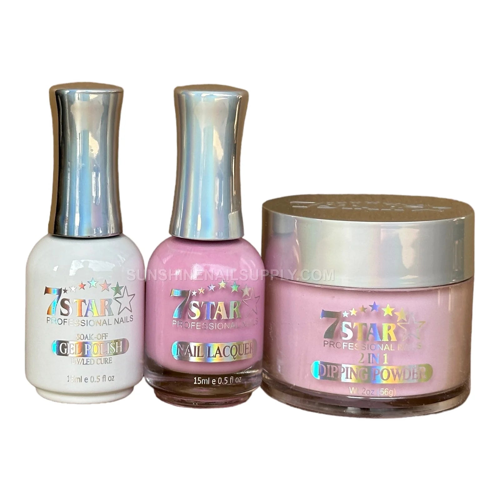 #480 - 7 Star UV/LED Soak Off Gel Polish 3 in 1 | Pink Combo