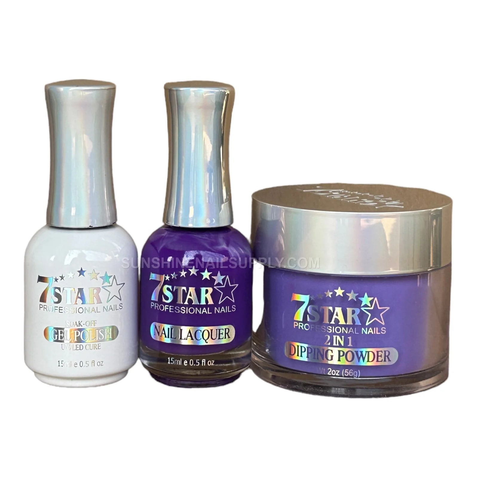 #482 - 7 Star UV/LED Soak Off Gel Polish 3 in 1 | Purple Set
