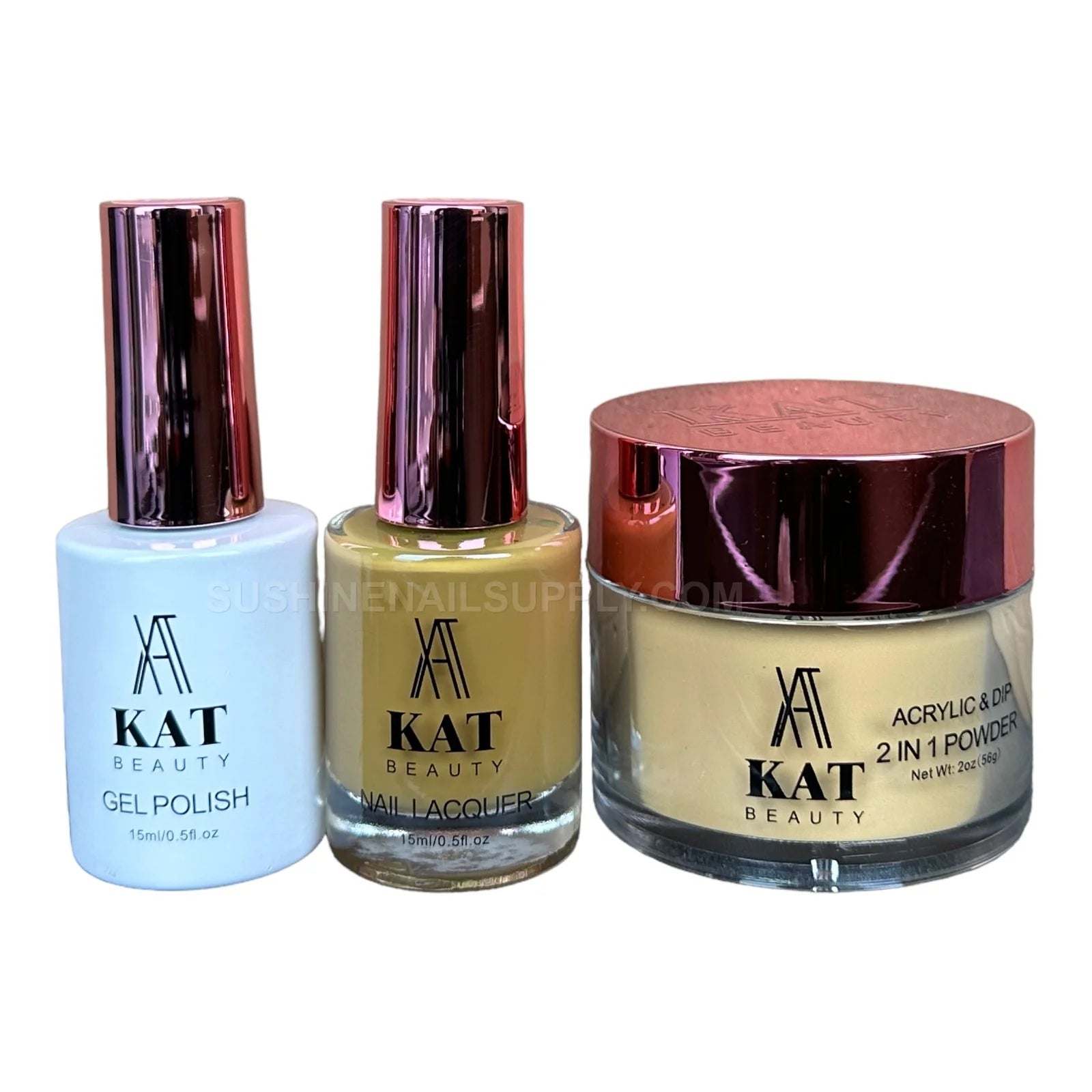 KAT UV/LED Soak Off Gel Polish 3in1 #222 - Yellow Glow