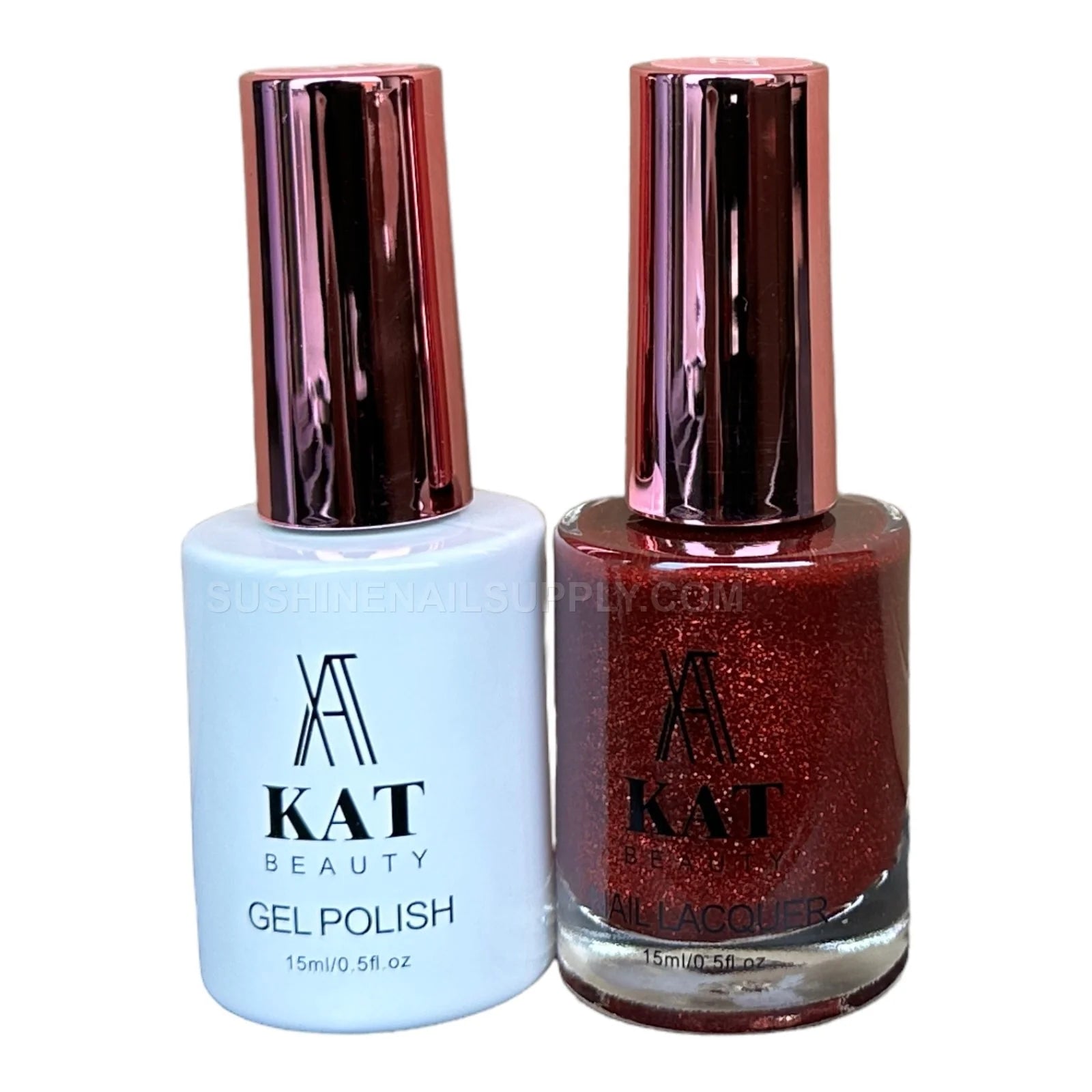 KAT UV/LED Soak Off Gel Polish 3in1 #227 - Red Glitter