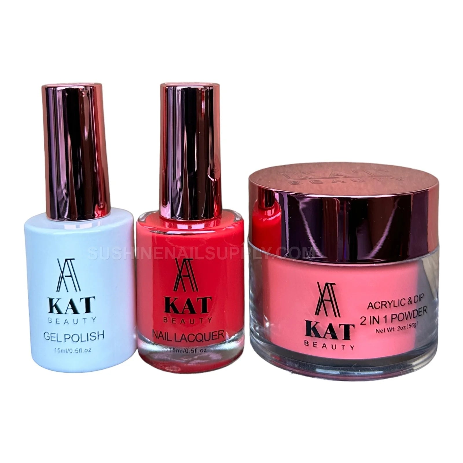 KAT UV/LED Soak Off Gel Polish 3in1 #231 - Bright Coral
