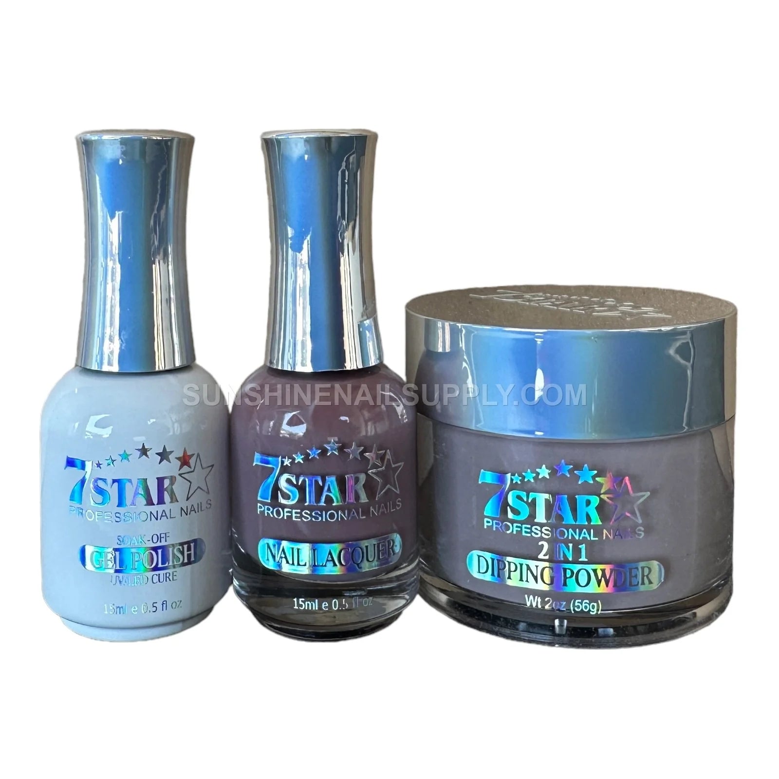 #14 - 7 Star UV/LED Soak Off Gel Polish 3-in-1 Set, Gel, Lacquer & Powder