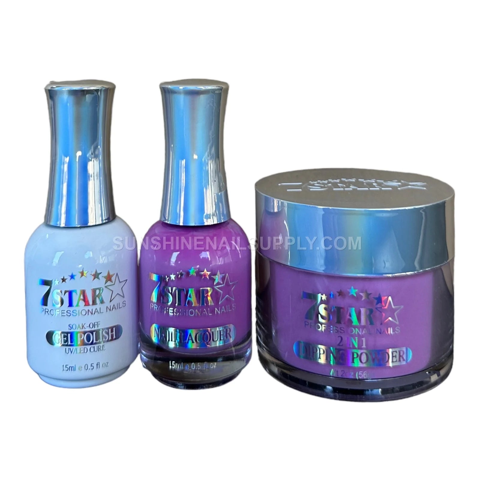 7 Star UV/LED Soak Off Gel Polish 3-in-1 Set, Gel, Lacquer & Powder