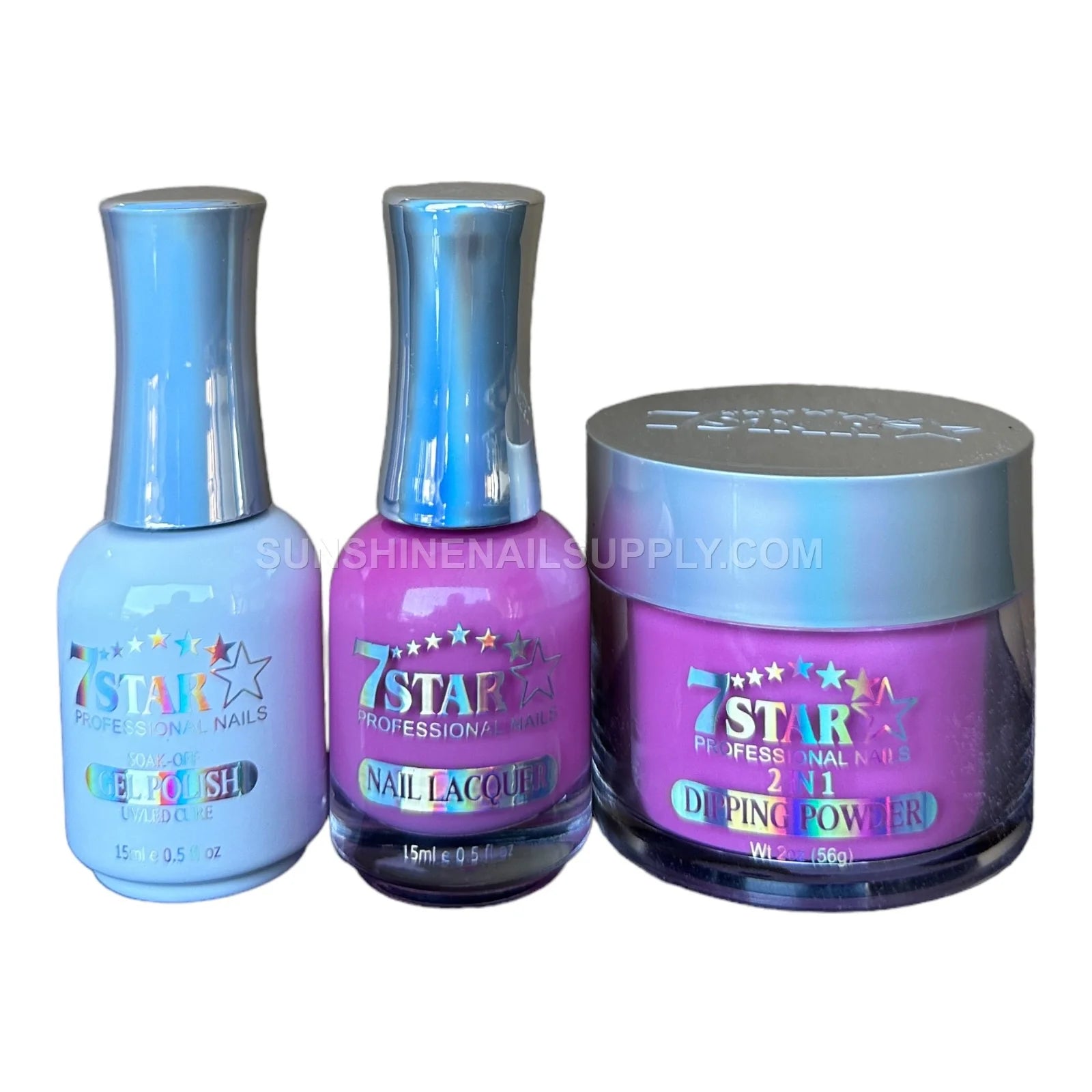 7 Star UV/LED Soak Off Gel Polish 3-in-1 Set, Gel, Lacquer & Powder