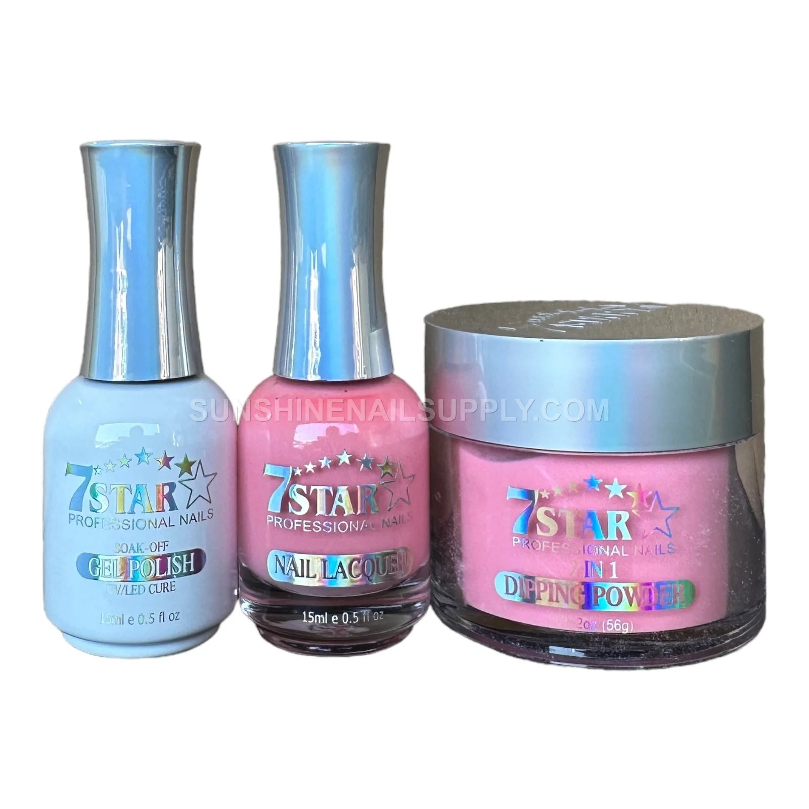 7 Star UV/LED Soak Off Gel Polish 3-in-1 Set, Gel, Lacquer & Powder