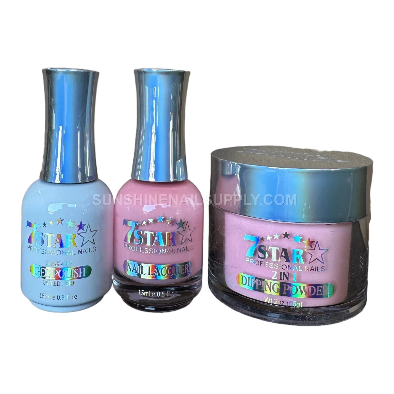 7 Star UV/LED Soak Off Gel Polish 3-in-1 Set, Gel, Lacquer & Powder
