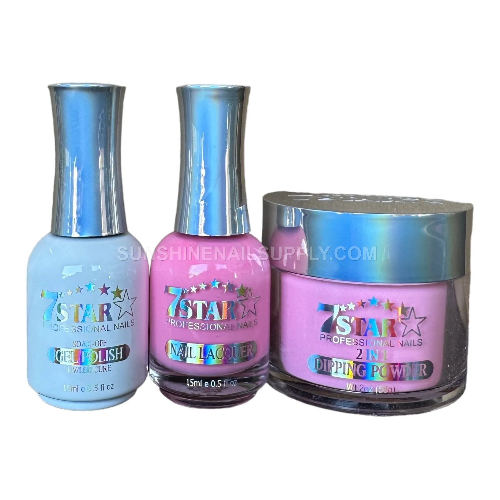 7 Star UV/LED Soak Off Gel Polish 3-in-1 Set, Gel, Lacquer & Powder