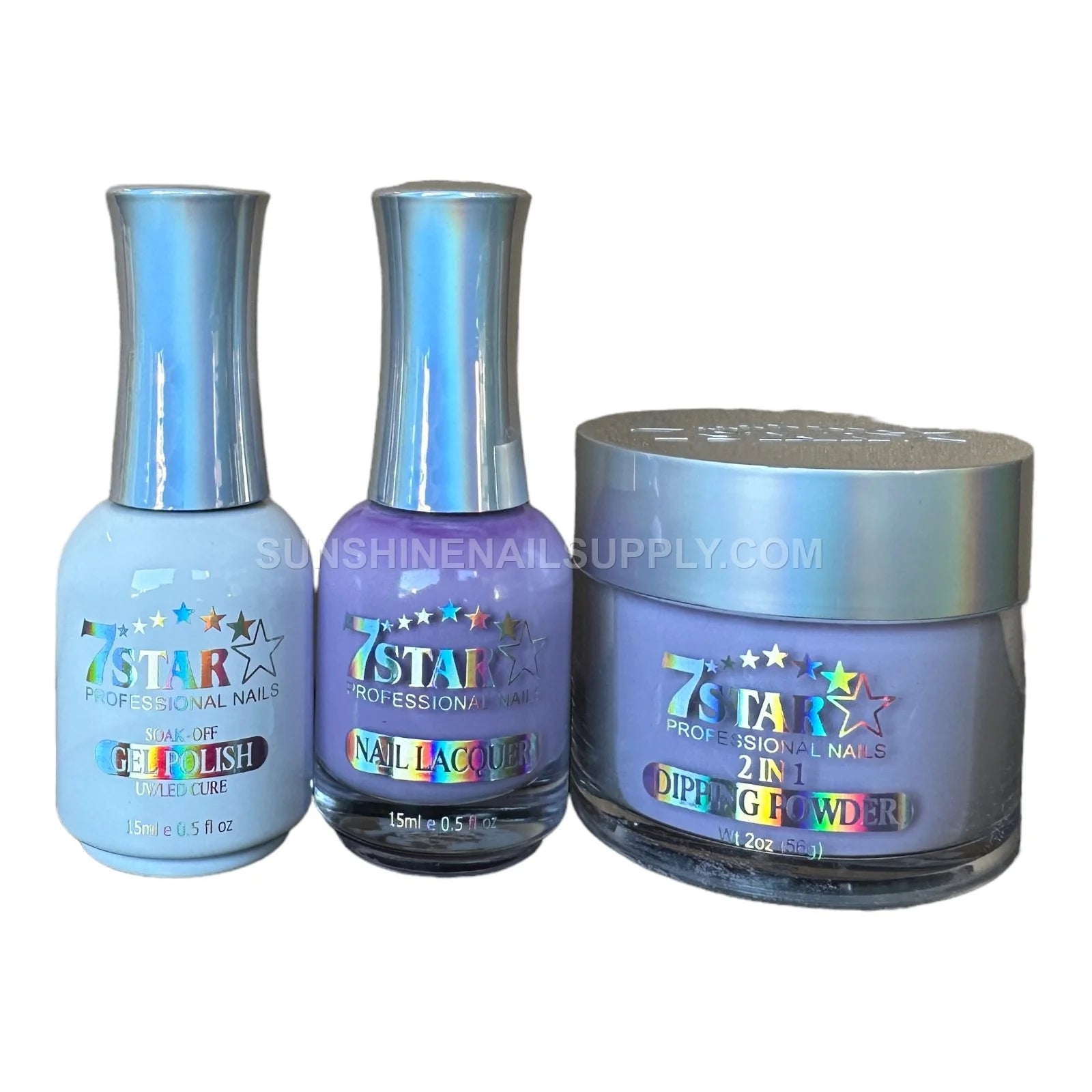 7 Star UV/LED Soak Off Gel Polish 3-in-1 Set, Gel, Lacquer & Powder