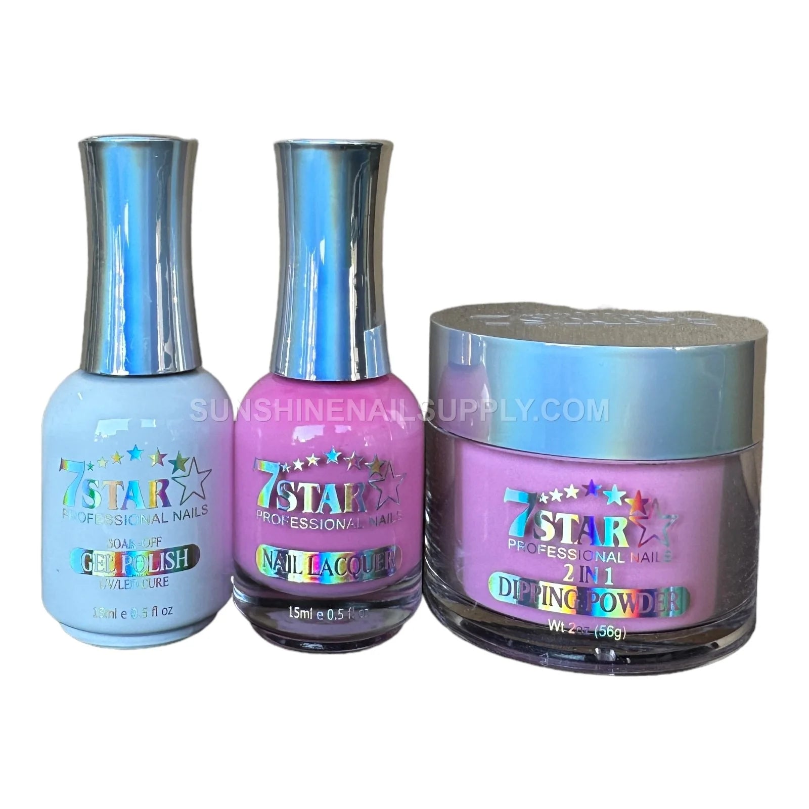 7 Star UV/LED Soak Off Gel Polish 3-in-1 Set, Gel, Lacquer & Powder