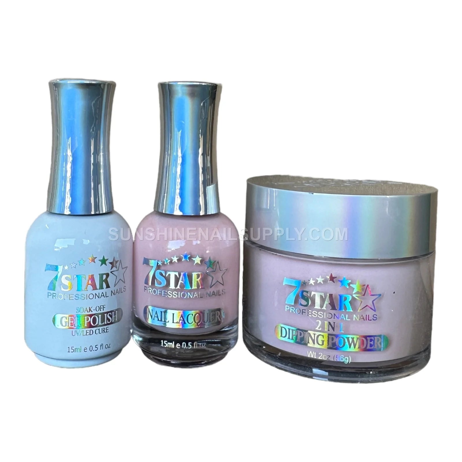 7 Star UV/LED Soak Off Gel Polish 3-in-1 Set, Gel, Lacquer & Powder