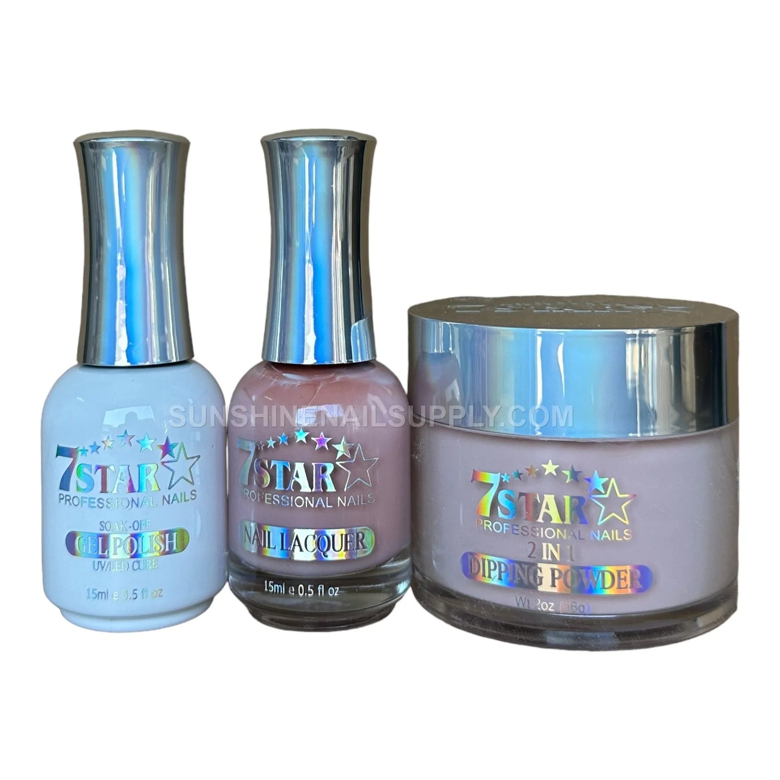 7 Star UV/LED Soak Off Gel Polish 3 in 1 #121 - Pink & Nude