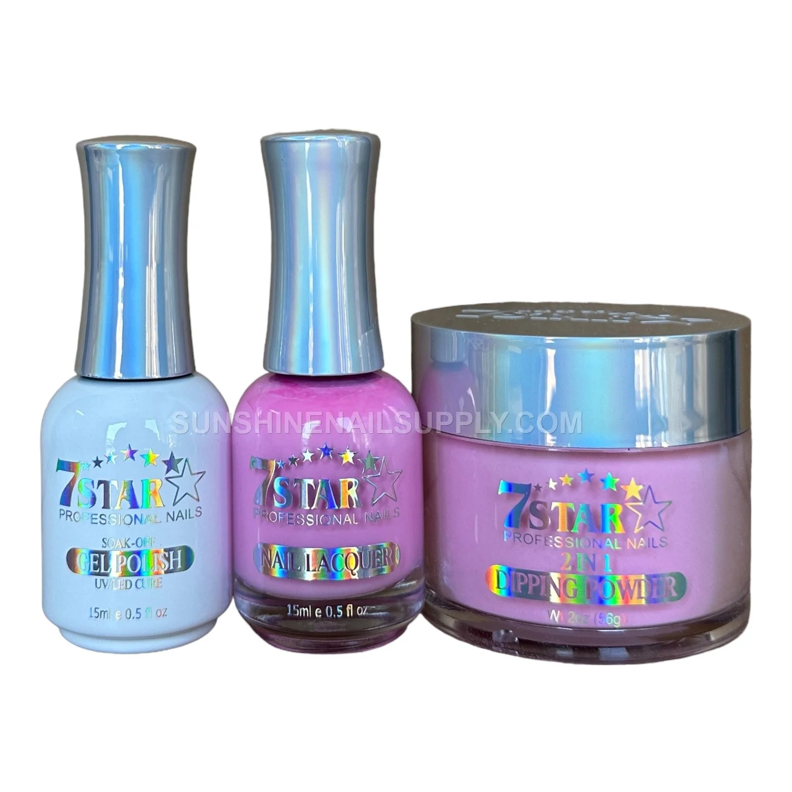 7 Star UV/LED Soak Off Gel Polish 3 in 1 #122 - Pink & Lavender