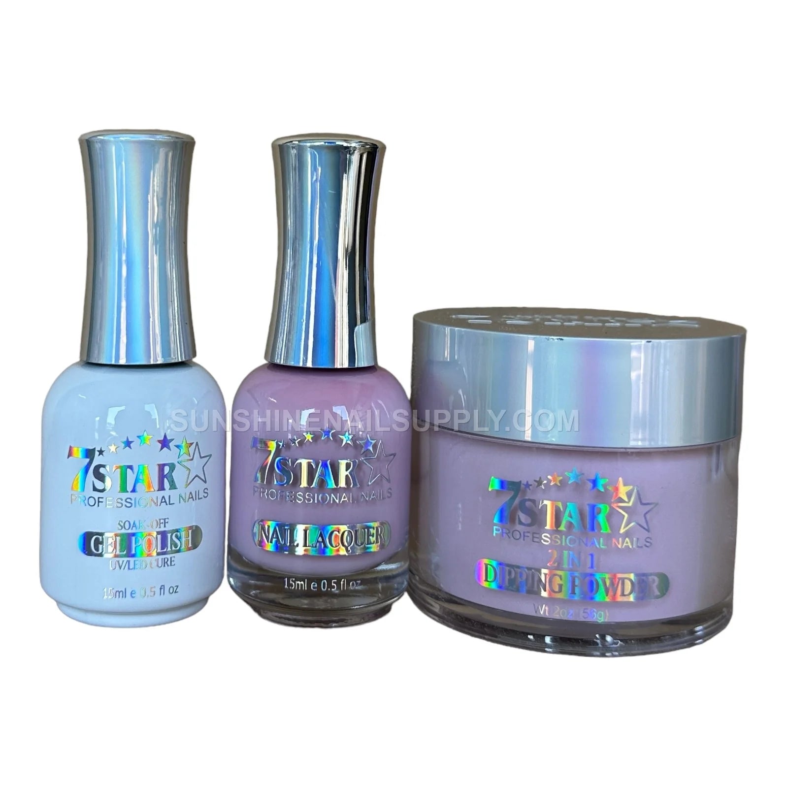 7 Star UV/LED Soak Off Gel Polish 3 in 1 #129 - Lavender