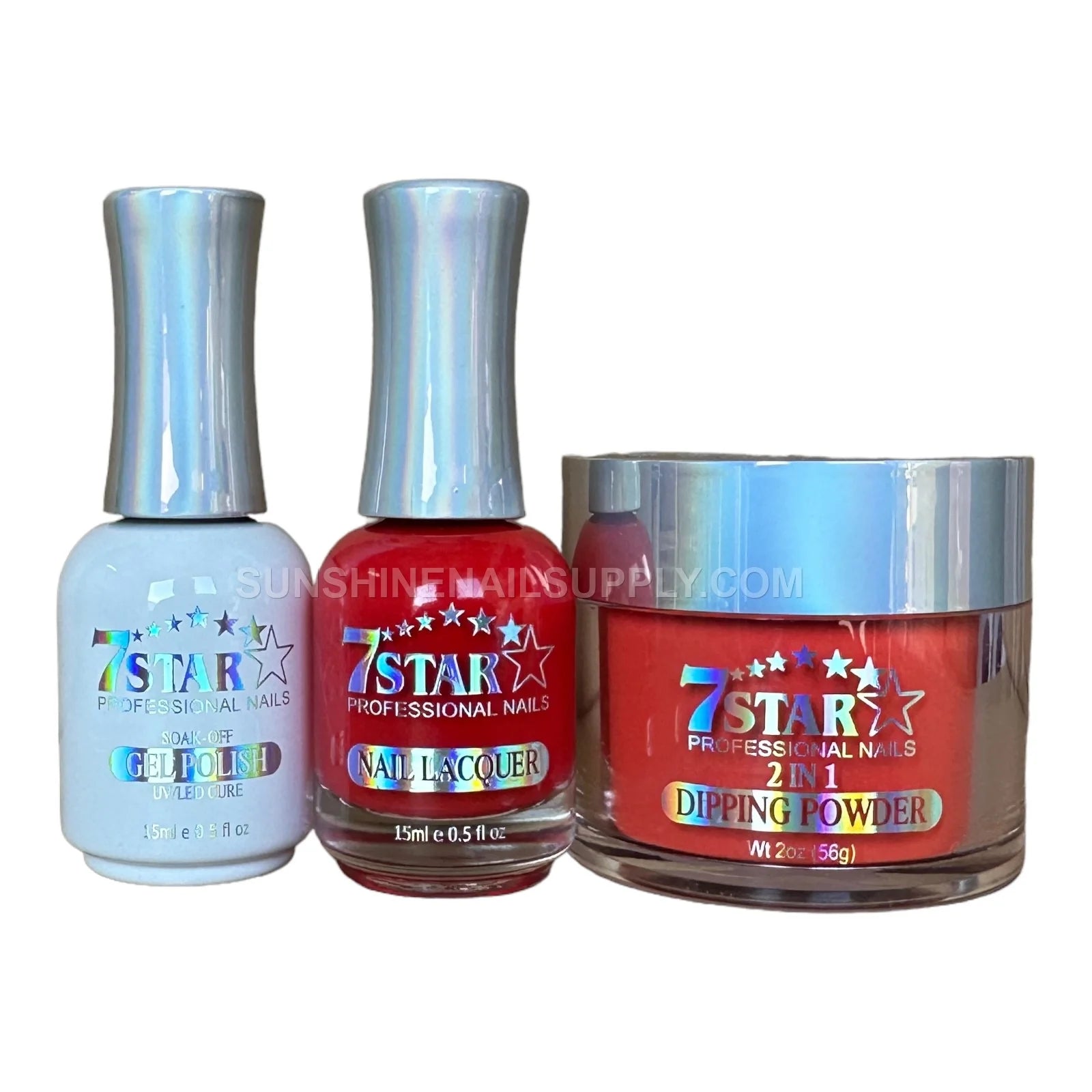7 Star UV/LED Soak Off Gel Polish 3 in 1 #157 – Red Shade