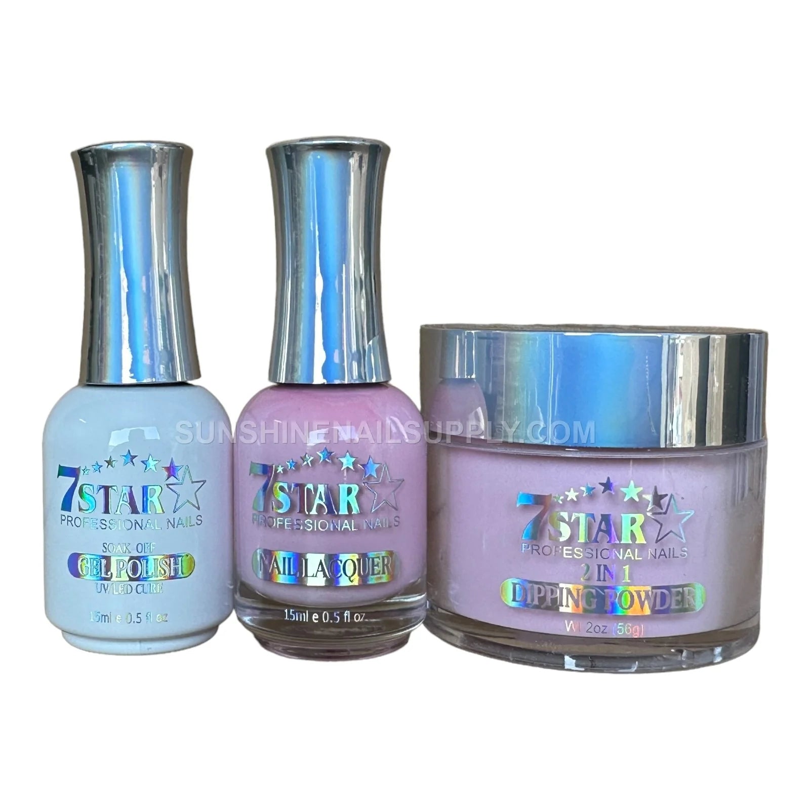 7 Star UV/LED Soak Off Gel Polish 3 in 1 #164 – Soft Pink